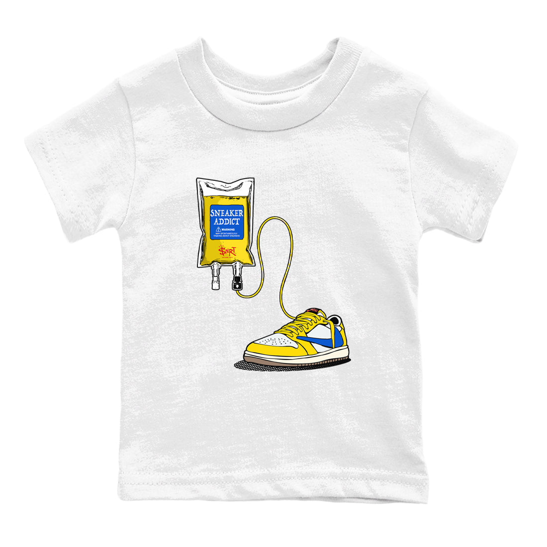 snkmatch Therapy snkmatch Tees Kids - Air Jordan 1 Travis Scott Canary
