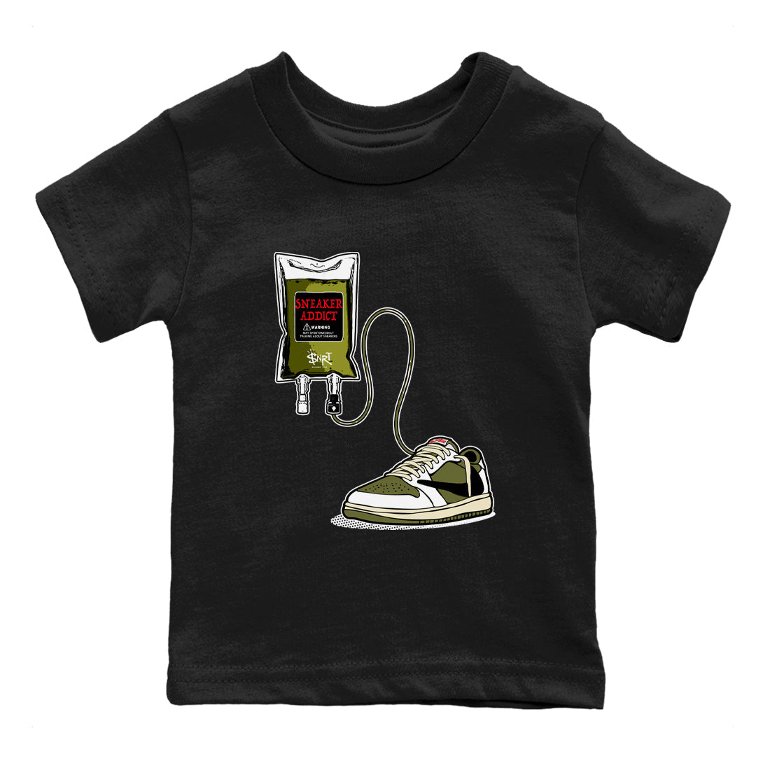 snkmatch Therapy snkmatch Tees Kids - Air Jordan 1 Travis Scott Medium Olive