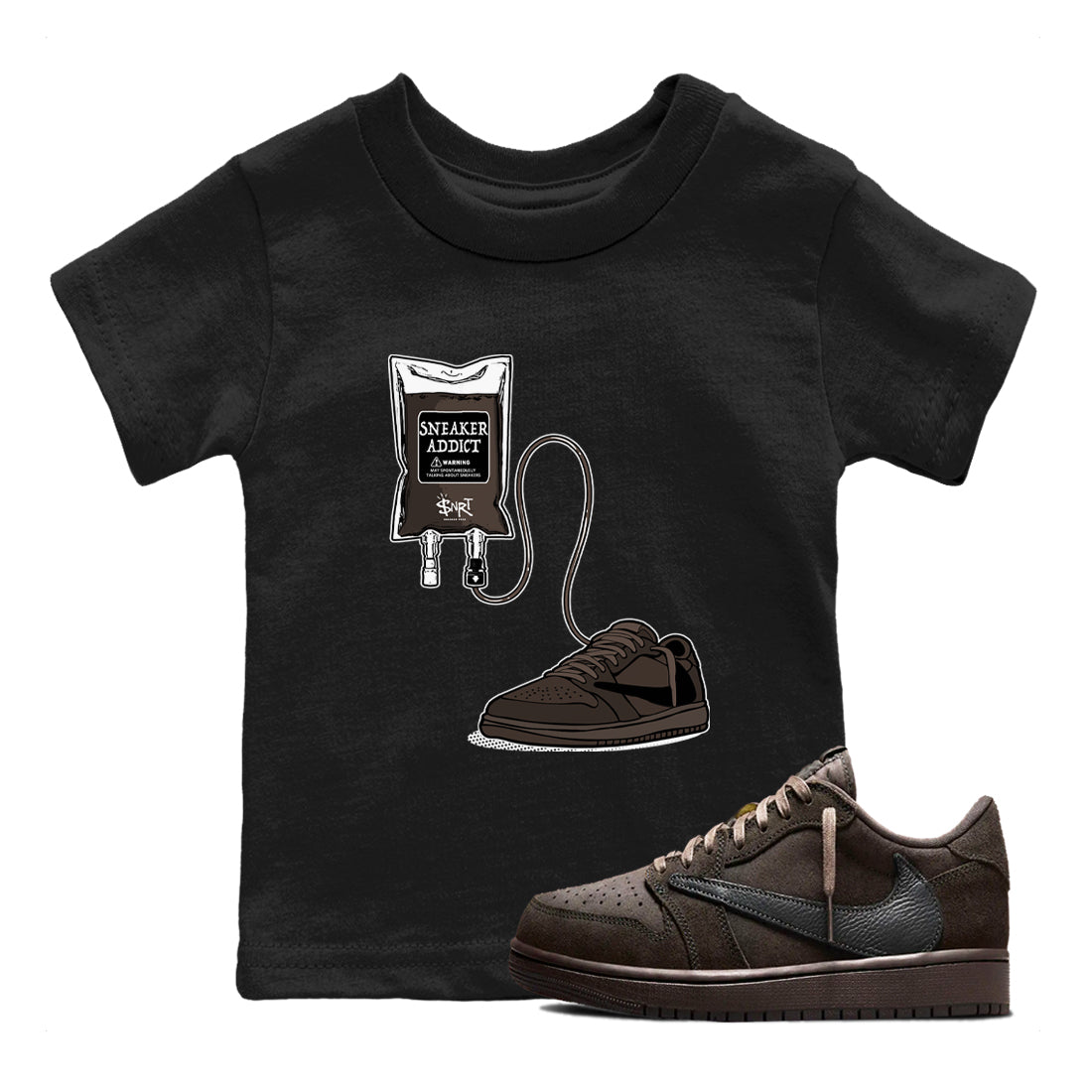 snkmatch Therapy snkmatch Tees Kids - Air Jordan 1 Travis Scott Velvet Brown