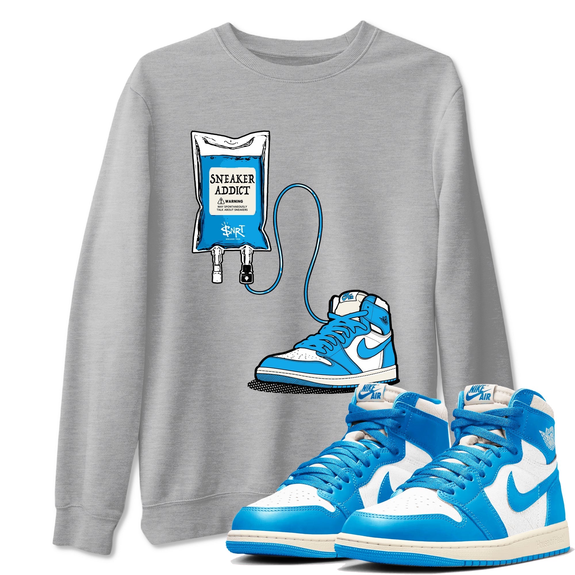 snkmatch Therapy snkmatch Tees - Air Jordan 1 UNC Reimagined