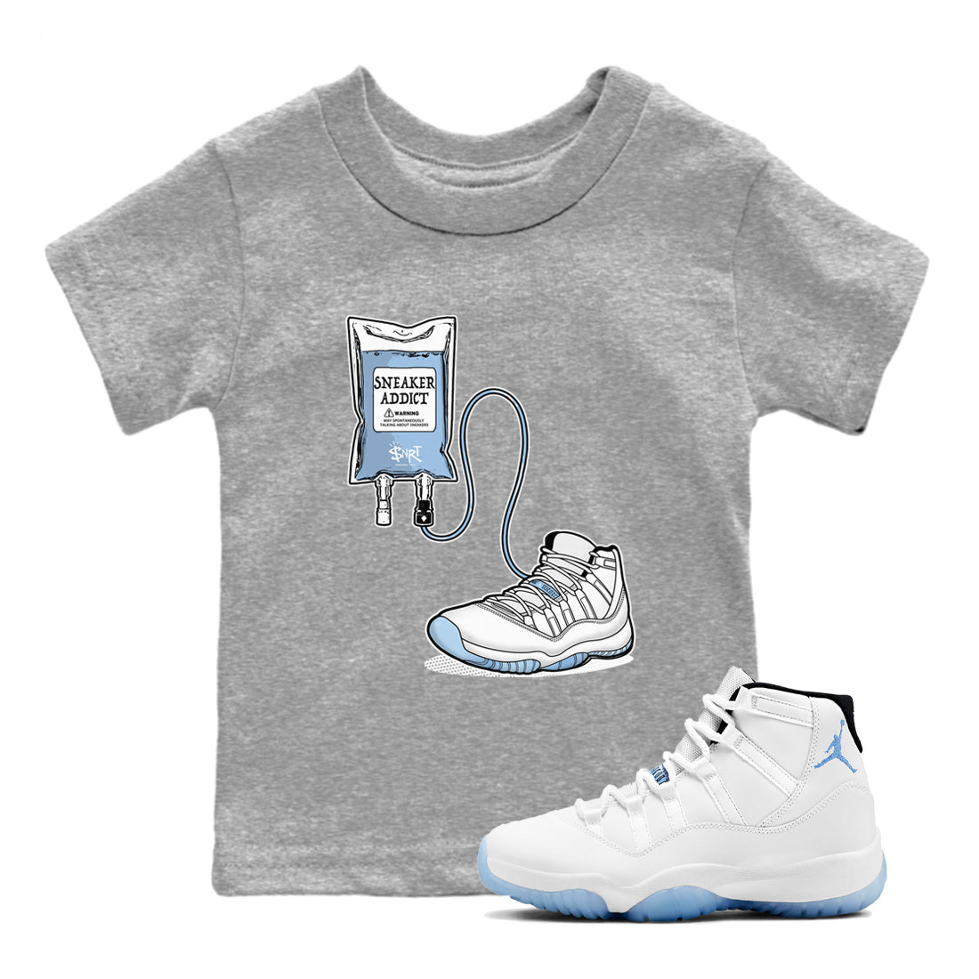snkmatch Therapy snkmatch Tees Kids - Air Jordan 11 Retro Legend Blue
