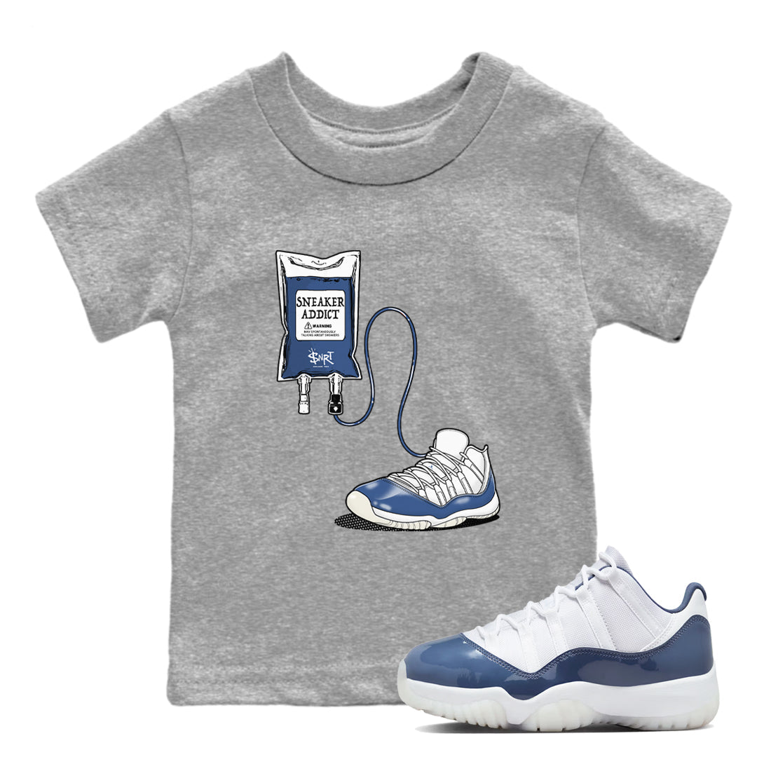 snkmatch Therapy snkmatch Tees Kids - Air Jordan 11 Diffused Blue