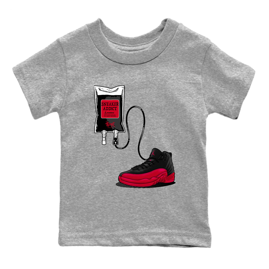 snkmatch Therapy snkmatch Tees Kids - Air Jordan 12 Flu Game