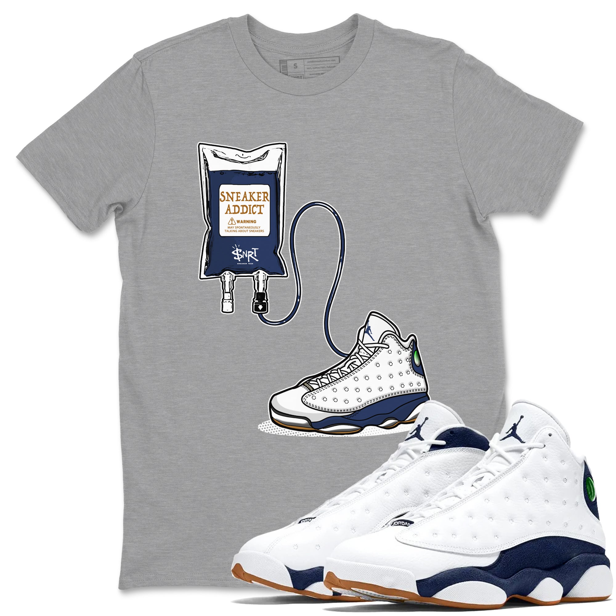 snkmatch Therapy snkmatch Tees - Air Jordan 13 Midnight Navy