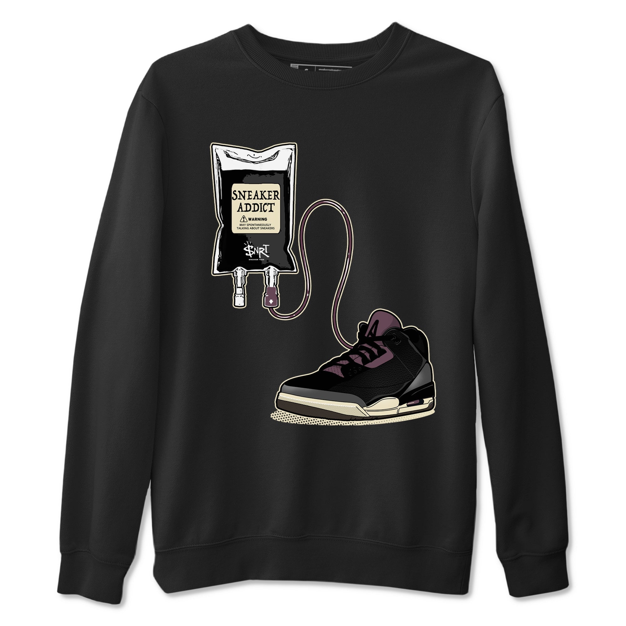 snkmatch Therapy snkmatch Tees - Air Jordan 3 A Ma Maniere x Black