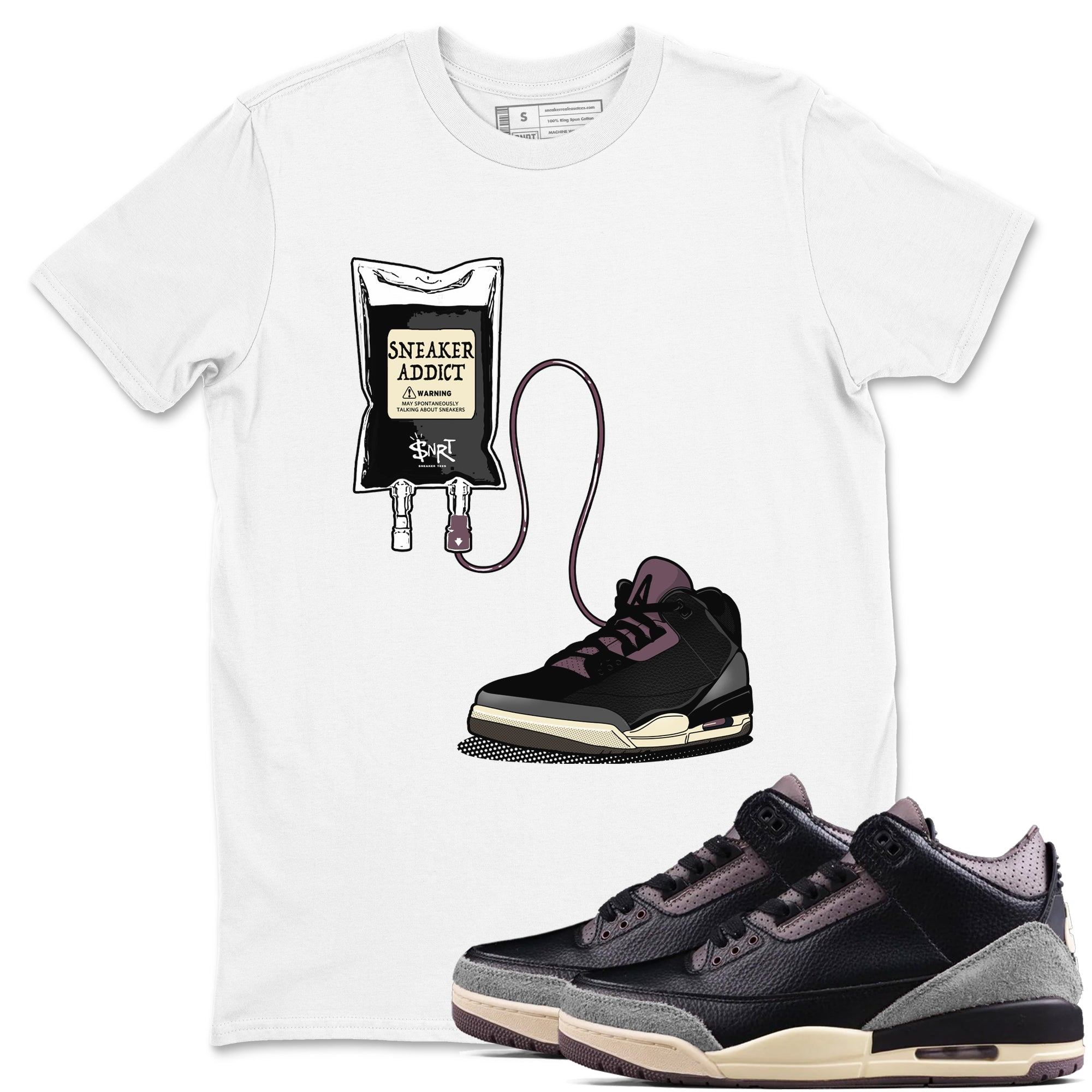 snkmatch Therapy snkmatch Tees - Air Jordan 3 A Ma Maniere x Black