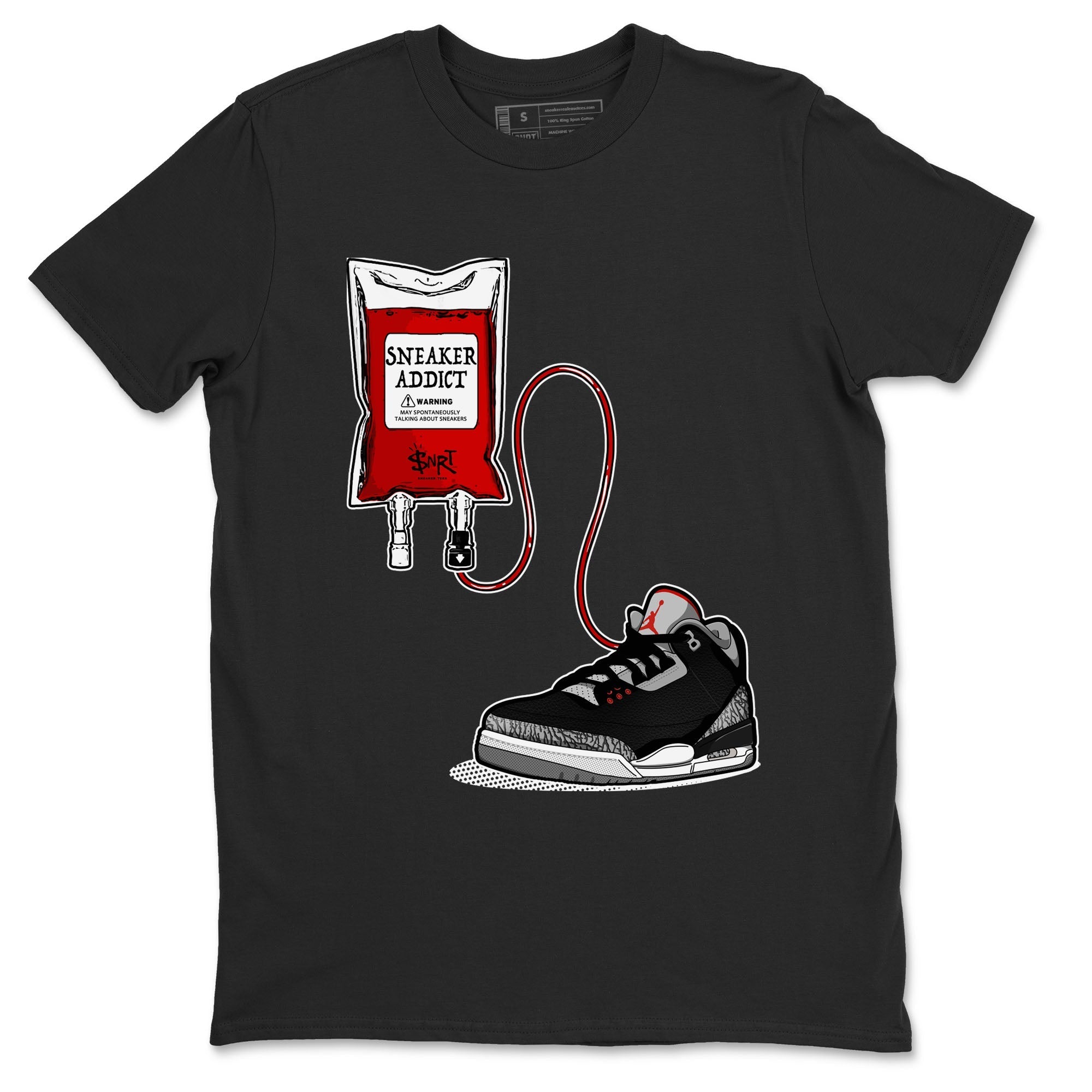 snkmatch Therapy snkmatch Tees - Air Jordan 3 Black Cement
