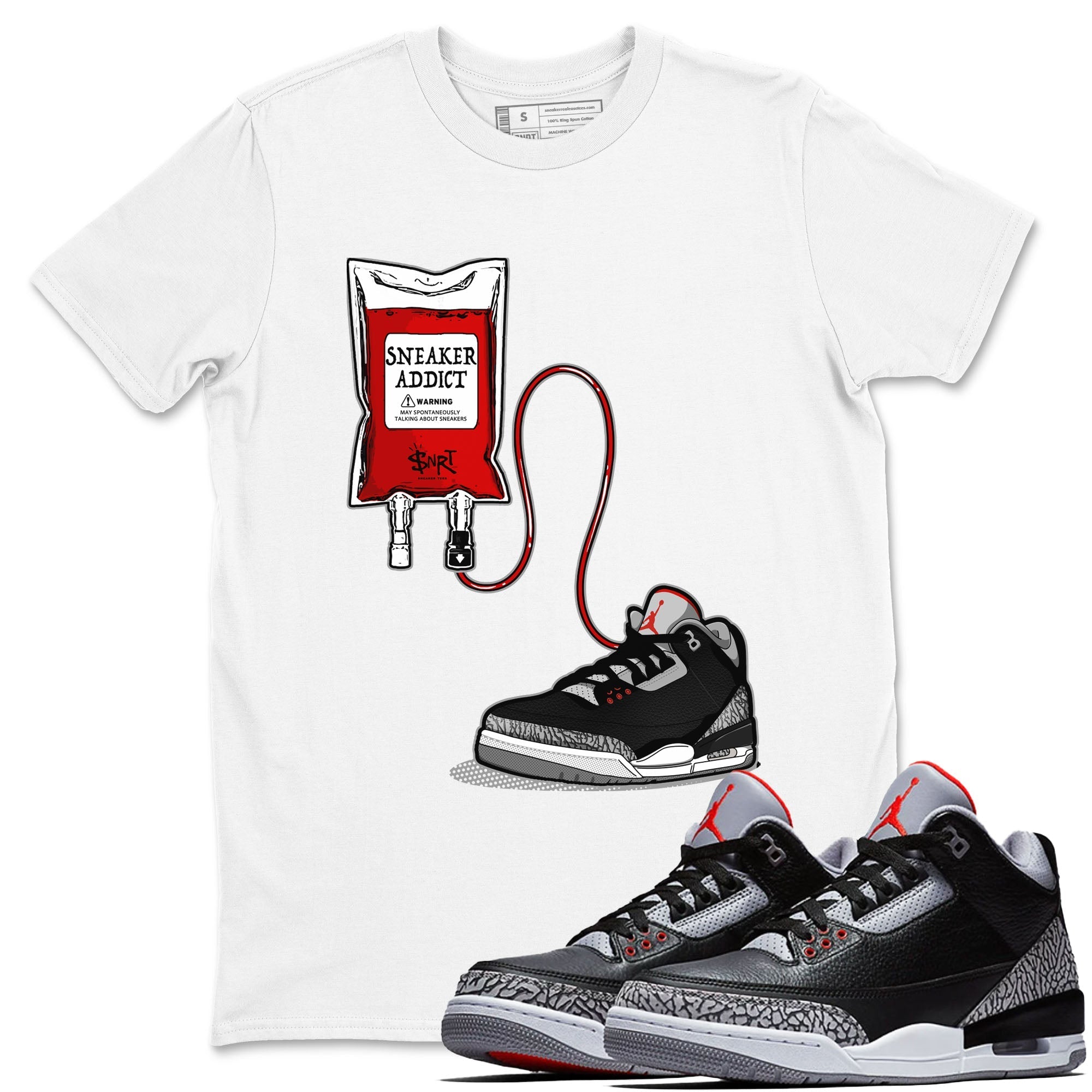 snkmatch Therapy snkmatch Tees - Air Jordan 3 Black Cement
