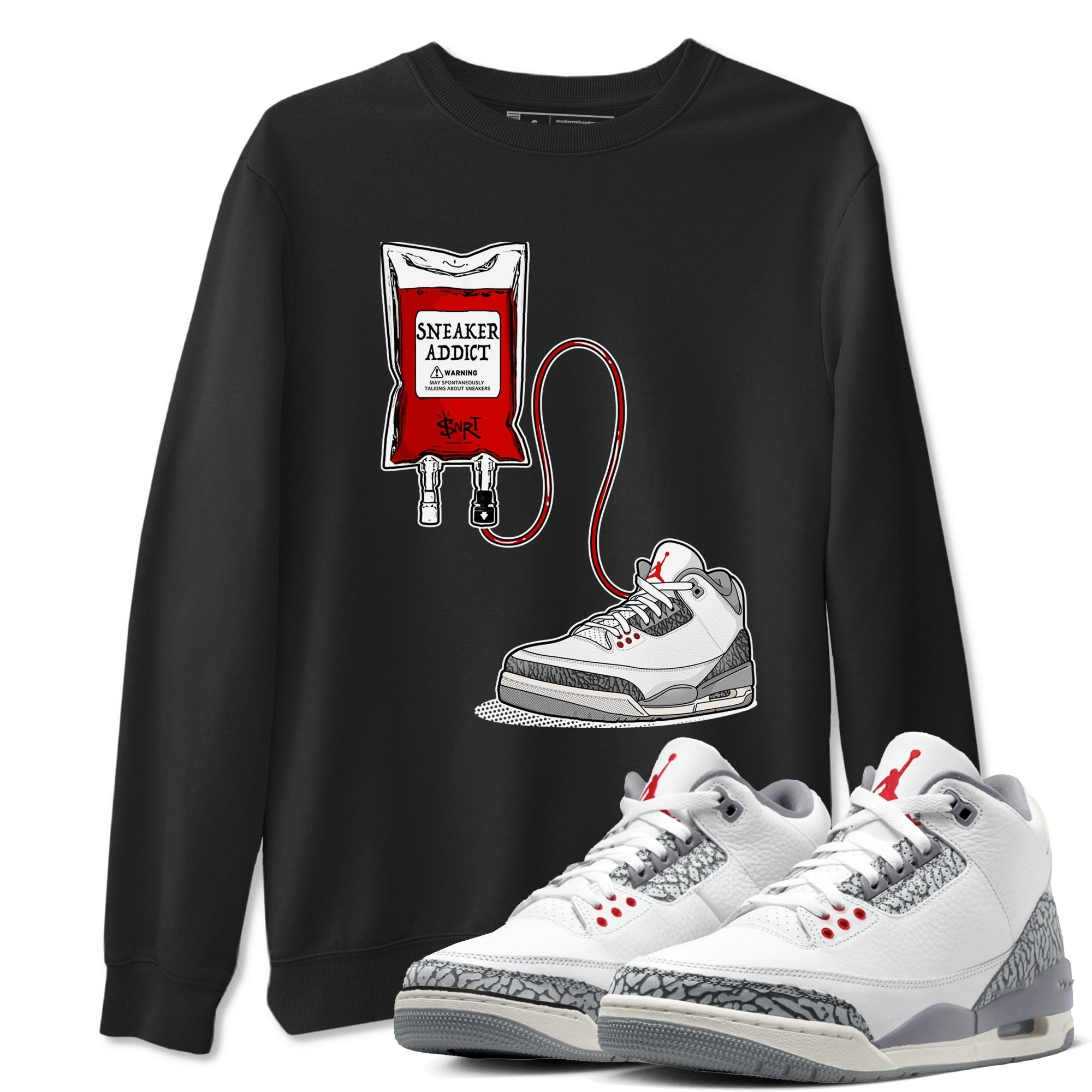 snkmatch Therapy snkmatch Tees - Air Jordan 3 Cement Grey