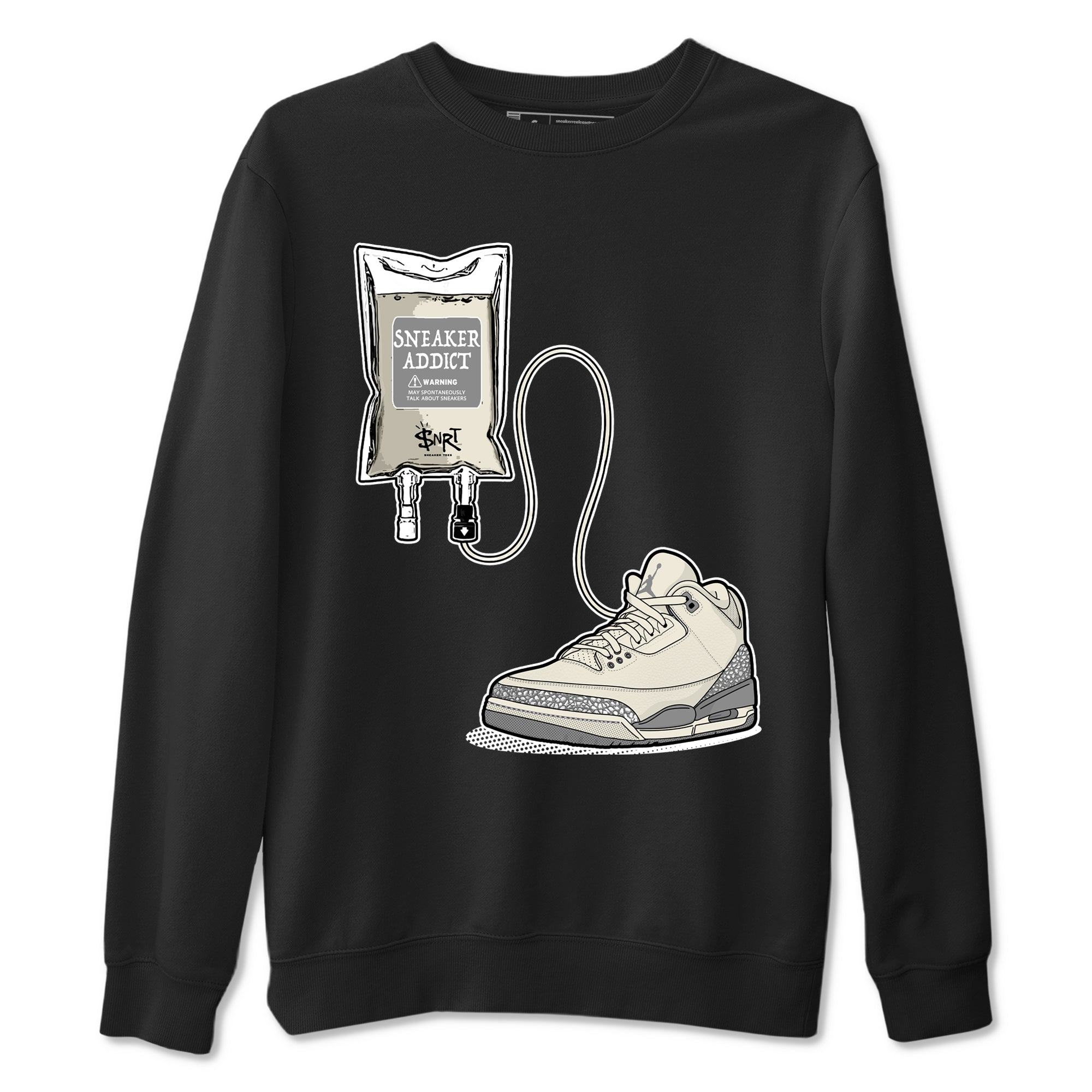 snkmatch Therapy snkmatch Tees - Air Jordan 3 Sail and Cement Grey