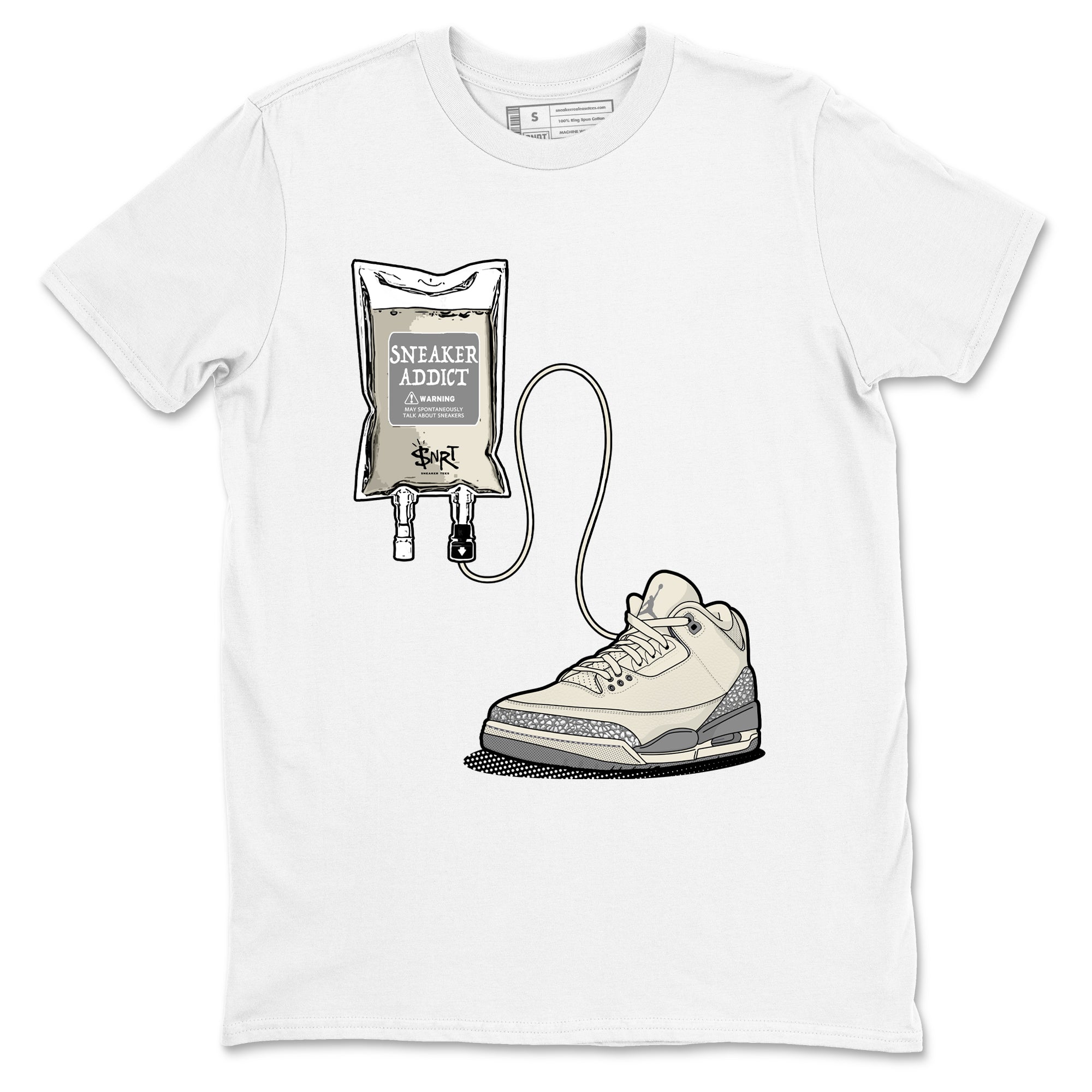 snkmatch Therapy snkmatch Tees - Air Jordan 3 Sail and Cement Grey