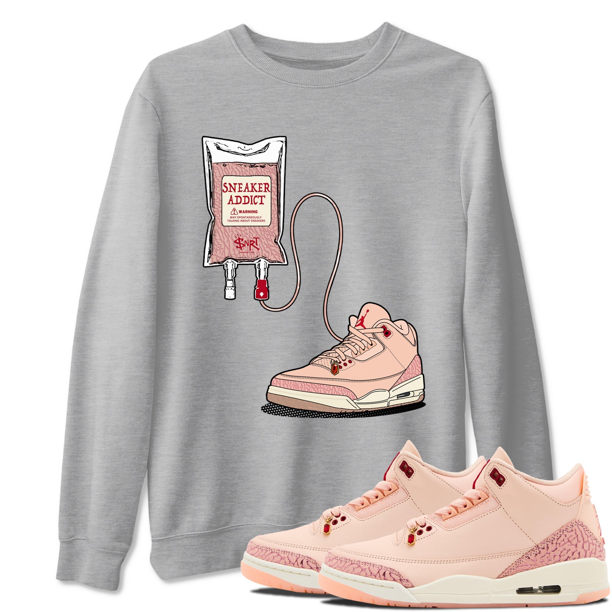 snkmatch Therapy snkmatch Tees - Air Jordan 3 Valentines Day