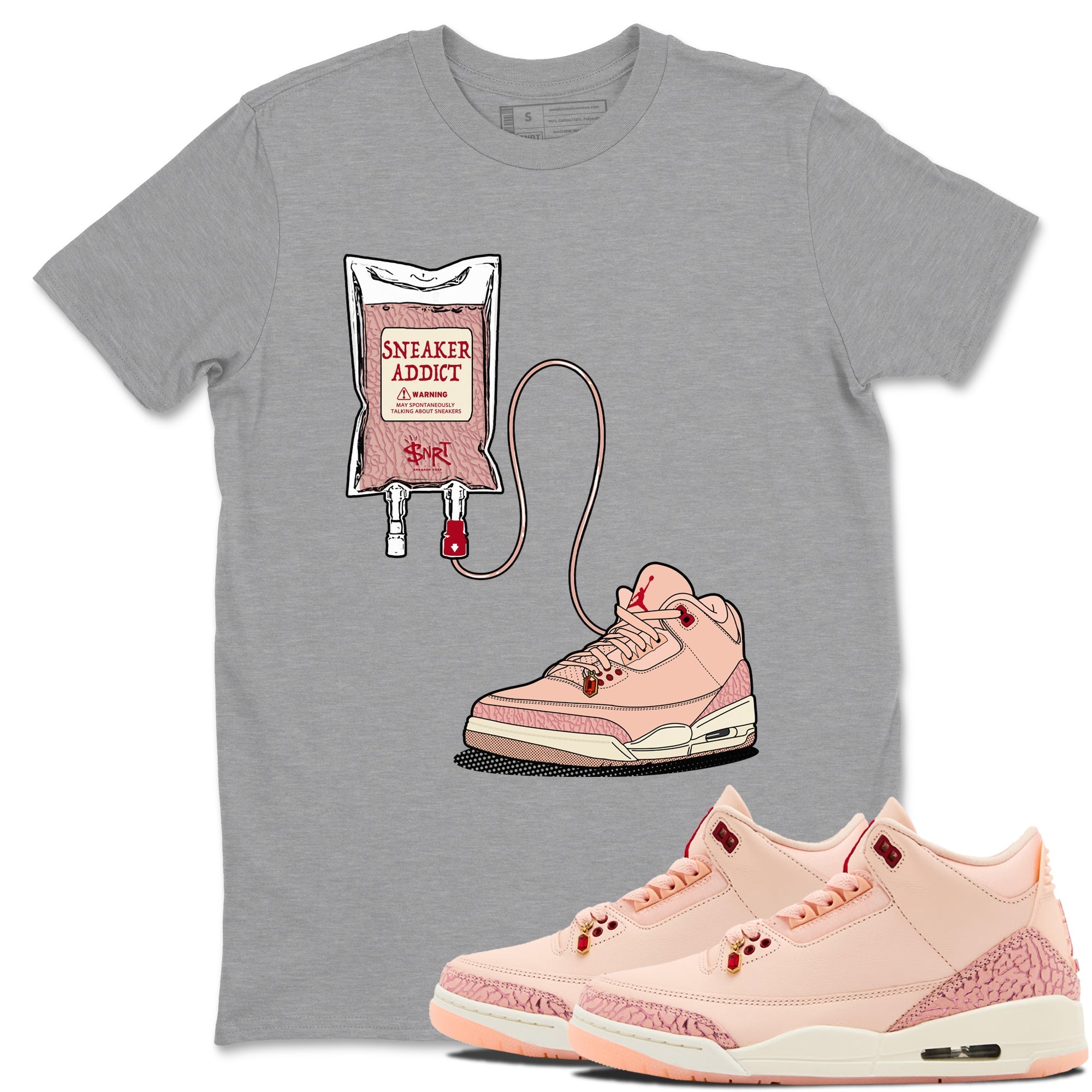 snkmatch Therapy snkmatch Tees - Air Jordan 3 Valentines Day