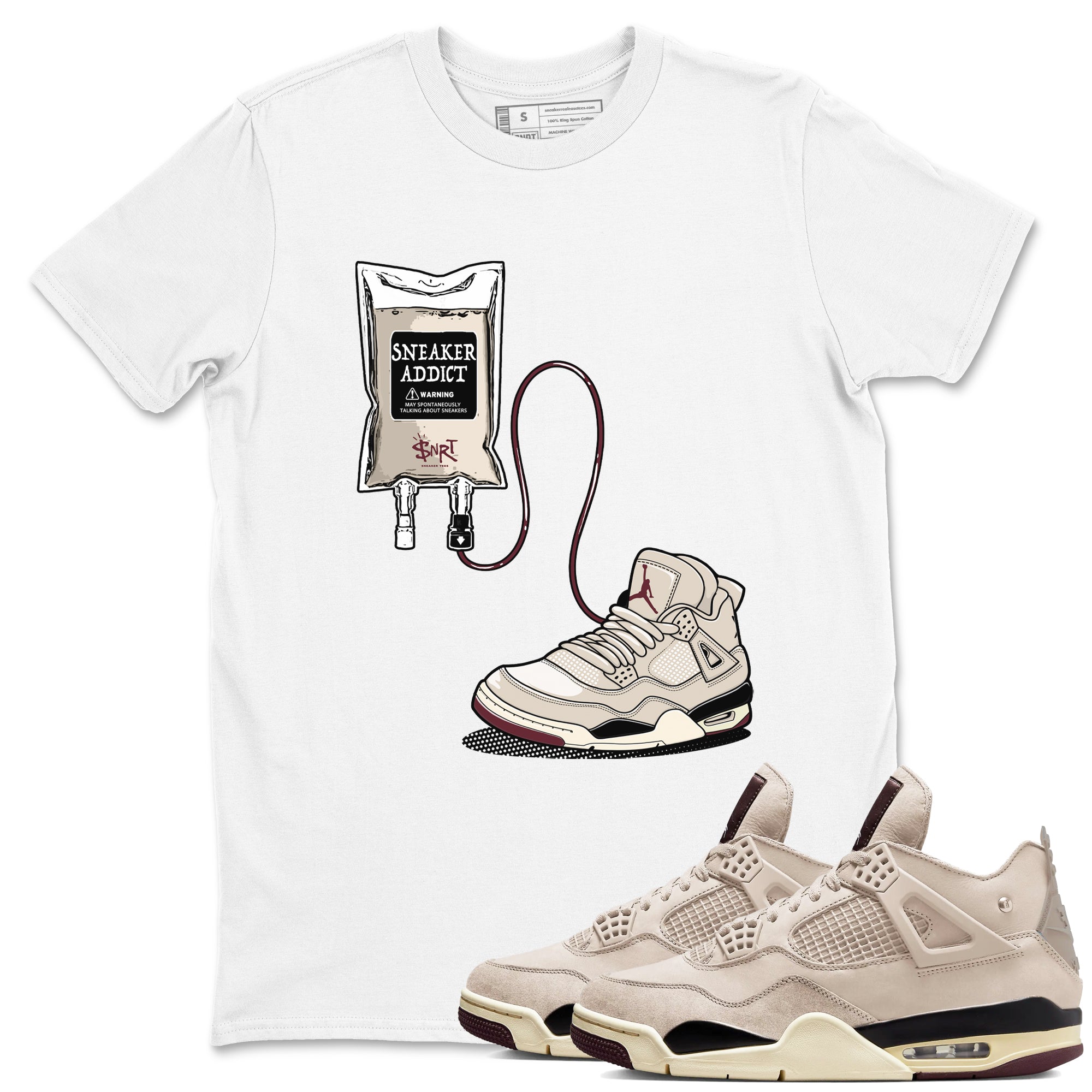 snkmatch Therapy snkmatch Tees - Air Jordan 4 A Ma Maniere x Fossil Stone