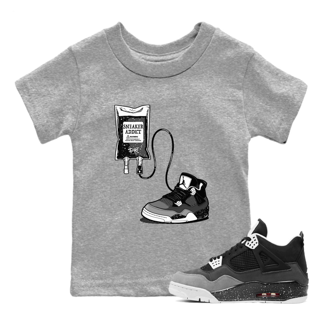 snkmatch Therapy snkmatch Tees Kids - Air Jordan 4 Fear