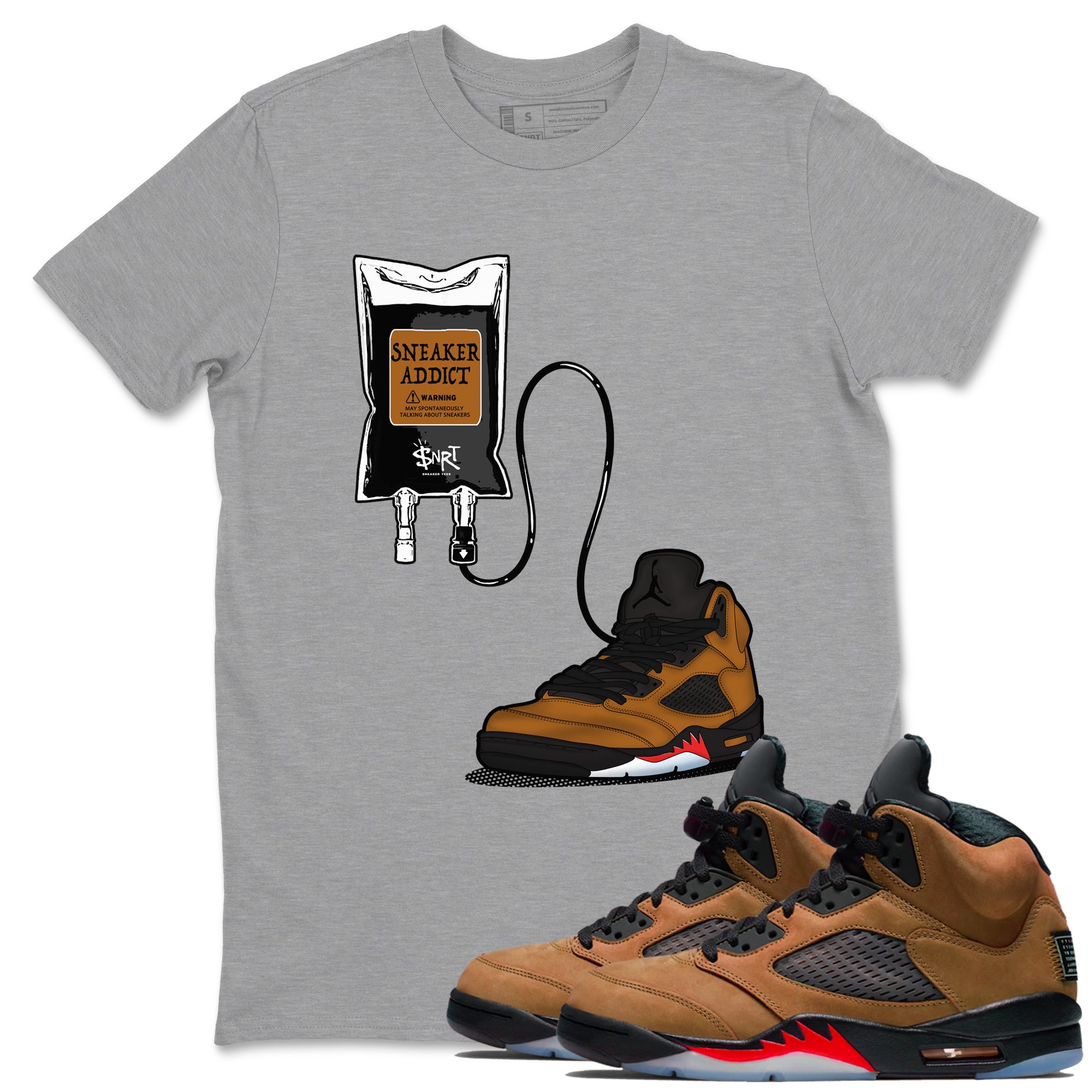 snkmatch Therapy snkmatch Tees - Air Jordan 5 Archaeo Brown