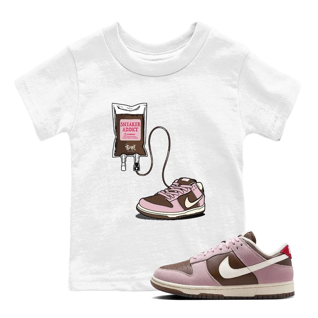 snkmatch Therapy snkmatch Tees Kids - Dunk Cacao Wow And Pink Foam