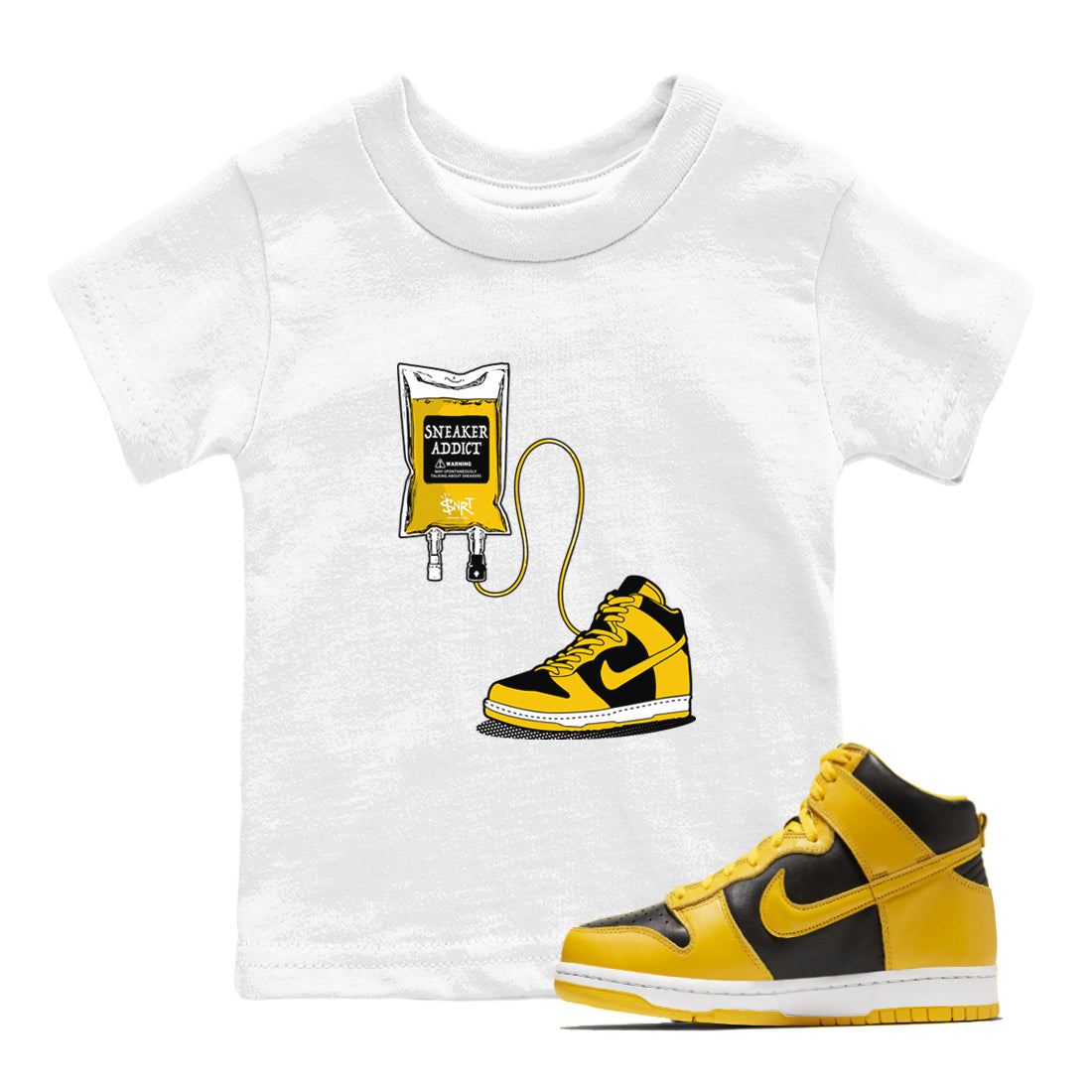 snkmatch Therapy snkmatch Tees Kids - Dunk High Pollen