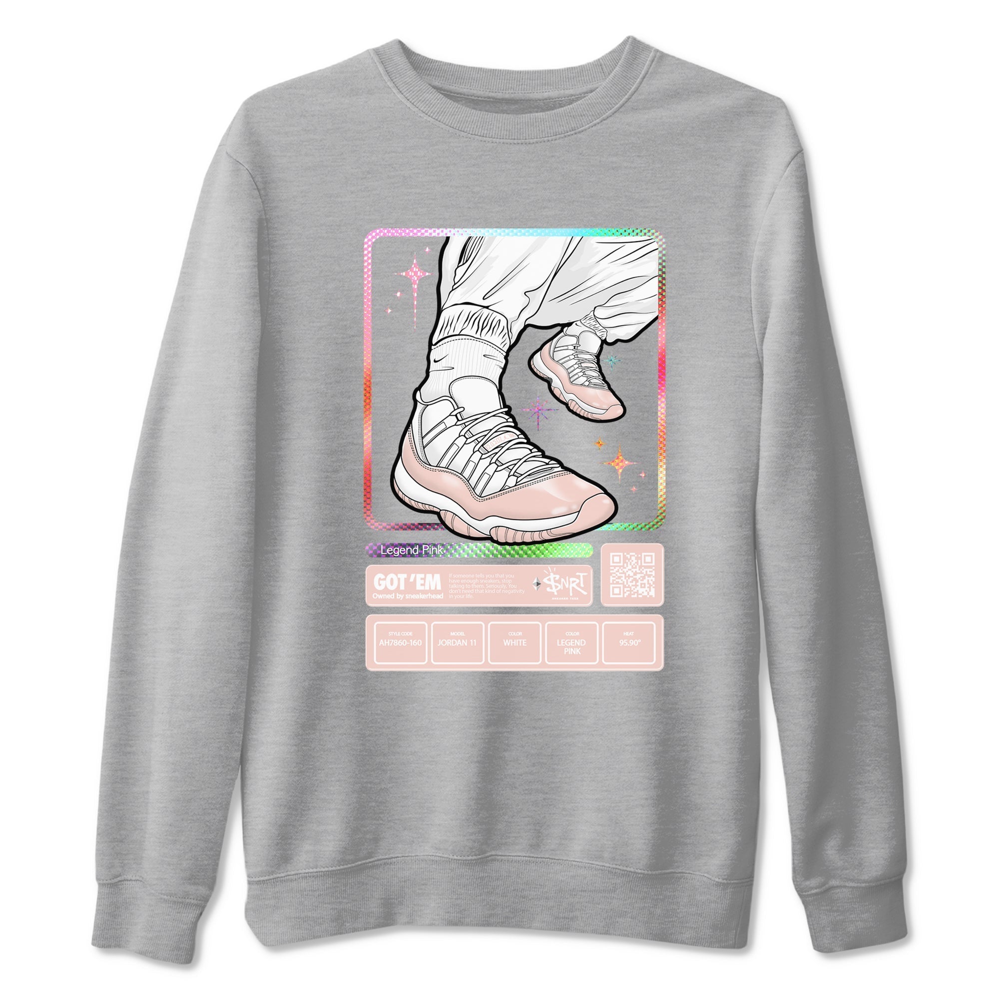 snkmatch Trading Card snkmatch Tees - Air Jordan 11 Legend Pink