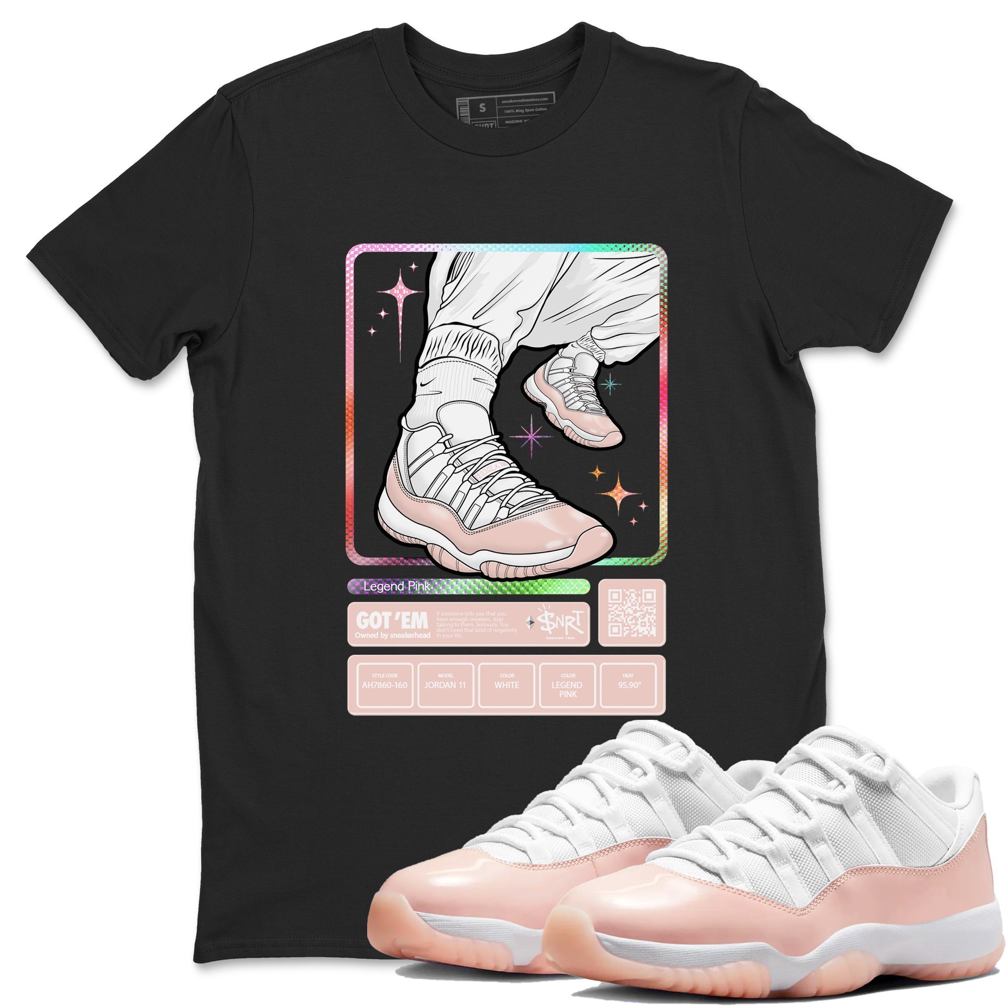 snkmatch Trading Card snkmatch Tees - Air Jordan 11 Legend Pink