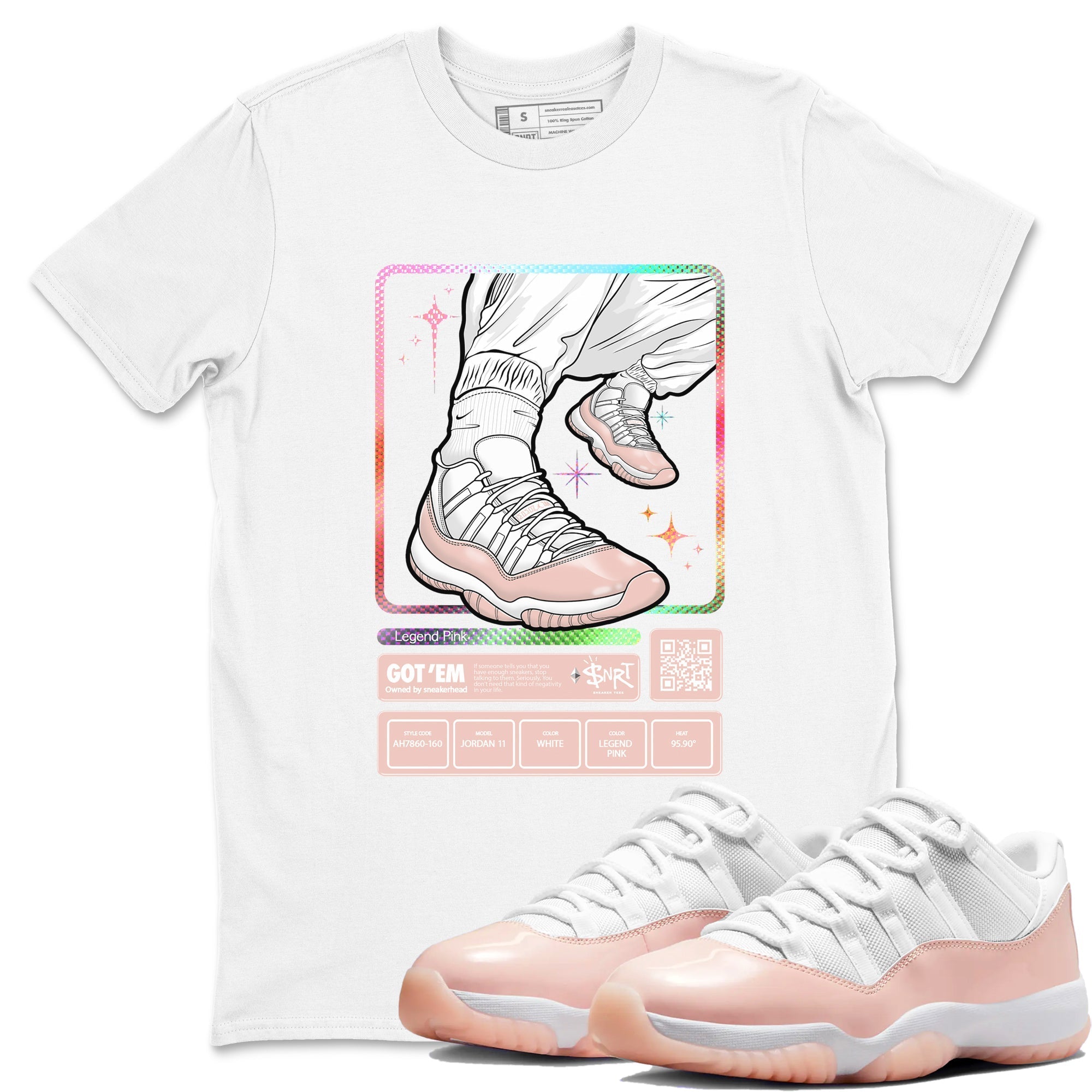 snkmatch Trading Card snkmatch Tees - Air Jordan 11 Legend Pink