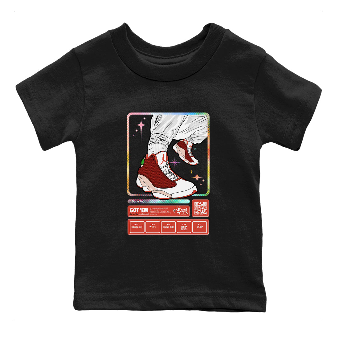 snkmatch Trading Card snkmatch Tees Kids - Air Jordan 13 Dune Red