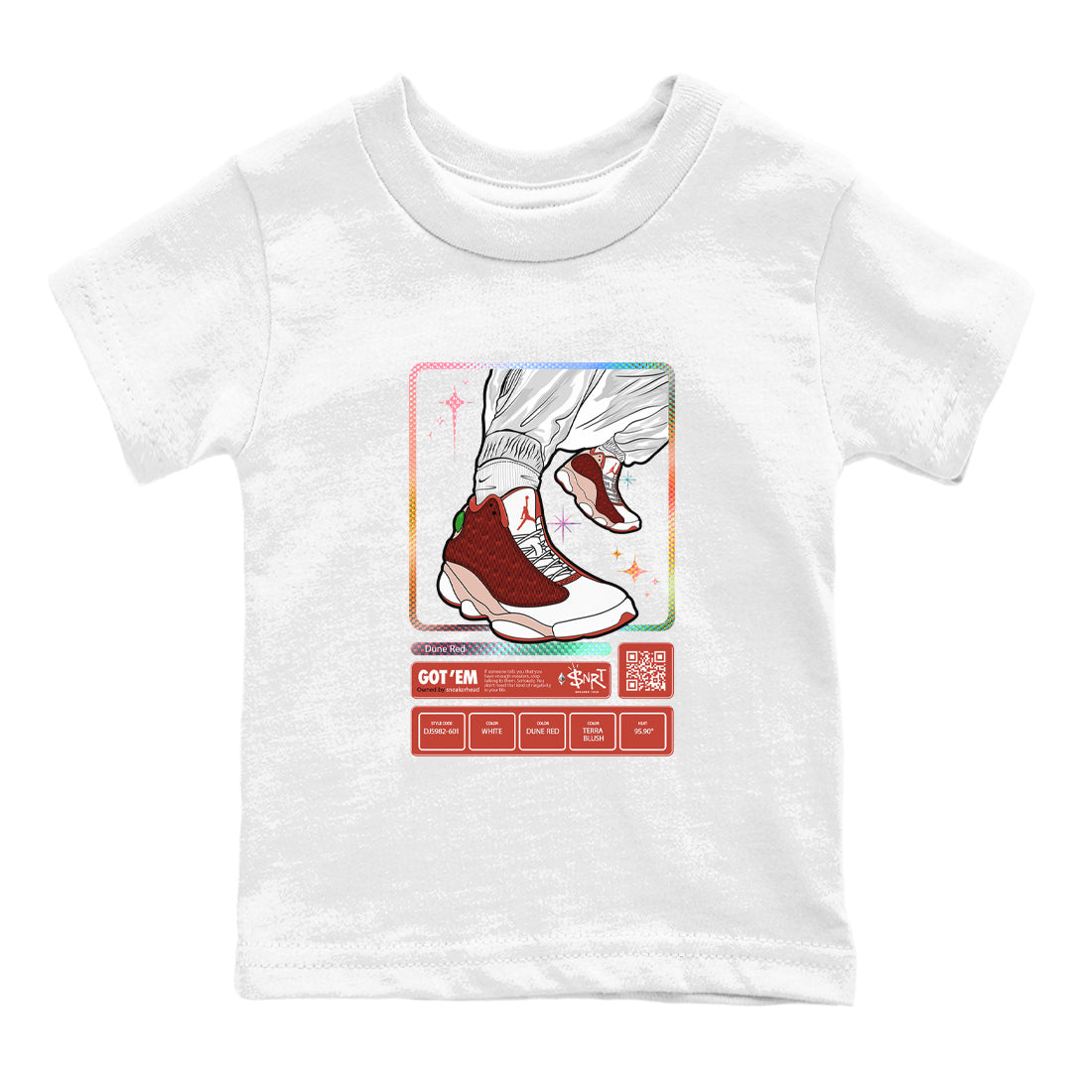 snkmatch Trading Card snkmatch Tees Kids - Air Jordan 13 Dune Red
