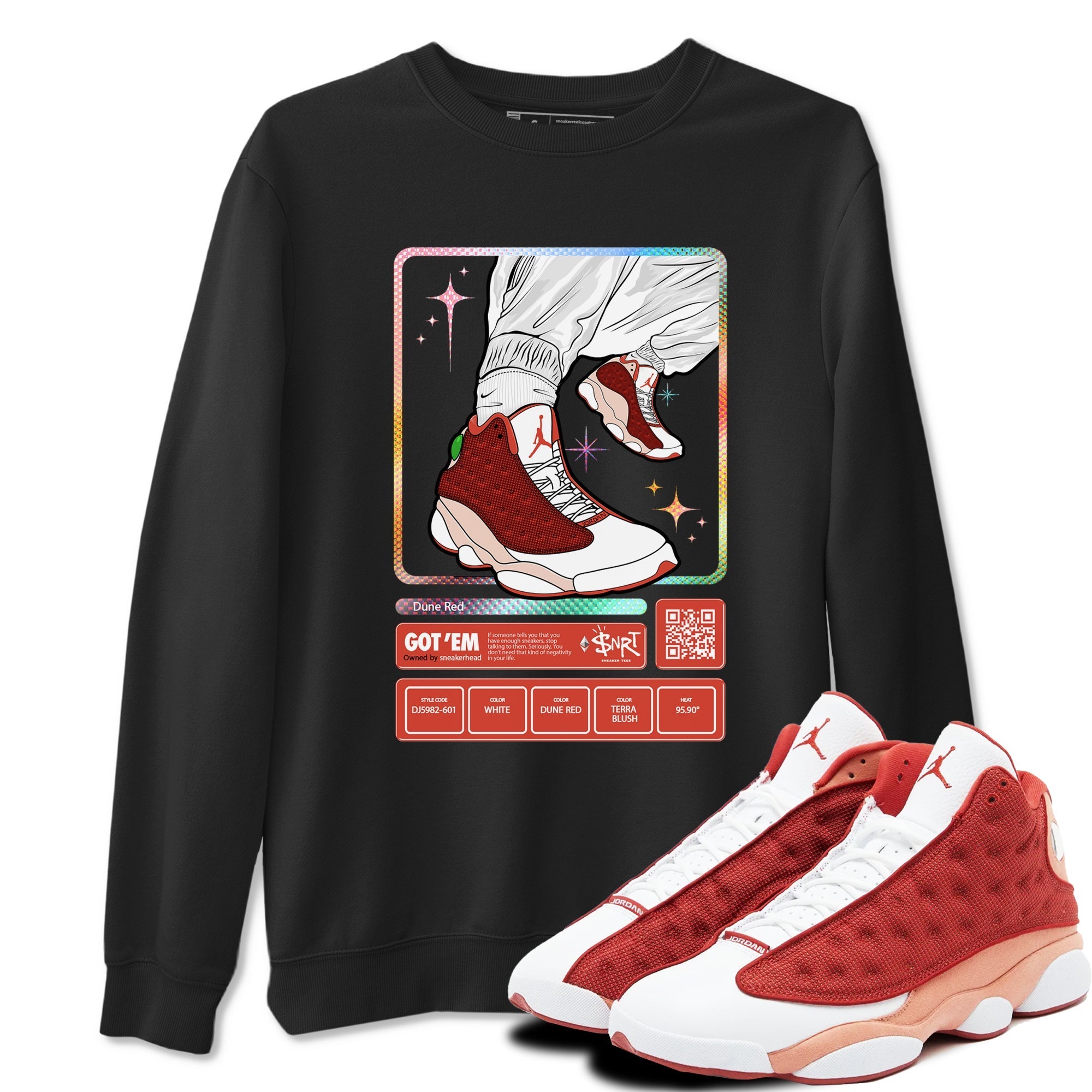 snkmatch Trading Card snkmatch Tees - Air Jordan 13 Dune Red