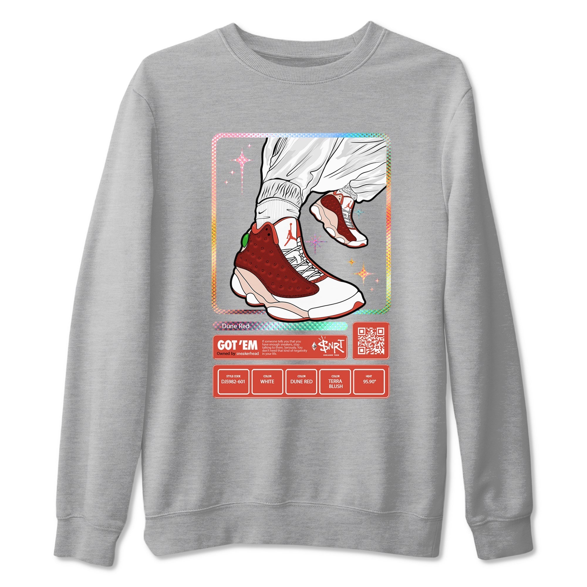 snkmatch Trading Card snkmatch Tees - Air Jordan 13 Dune Red