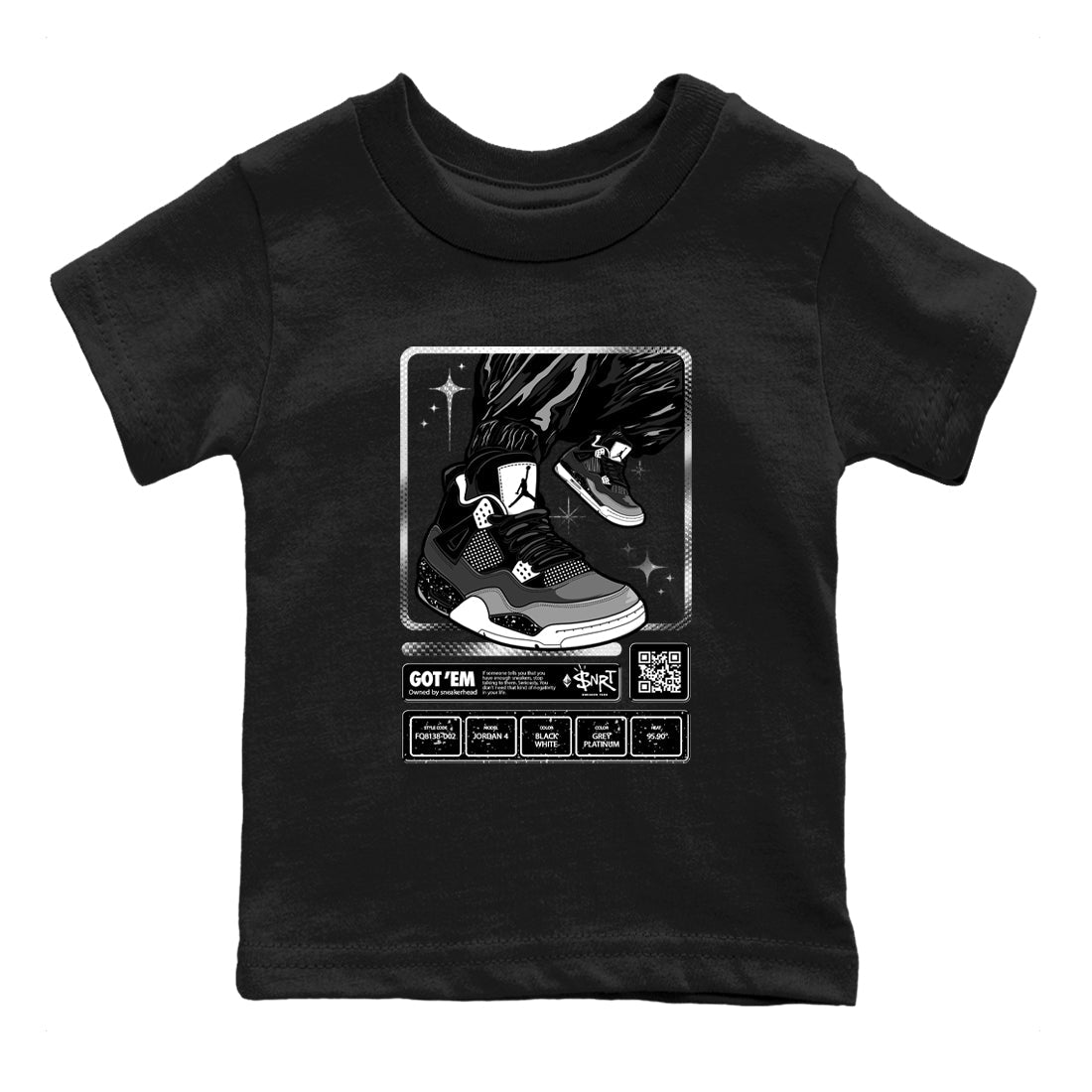 snkmatch Trading Card snkmatch Tees Kids - Air Jordan 4 Fear
