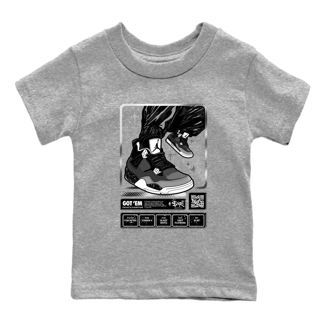 snkmatch Trading Card snkmatch Tees Kids - Air Jordan 4 Fear