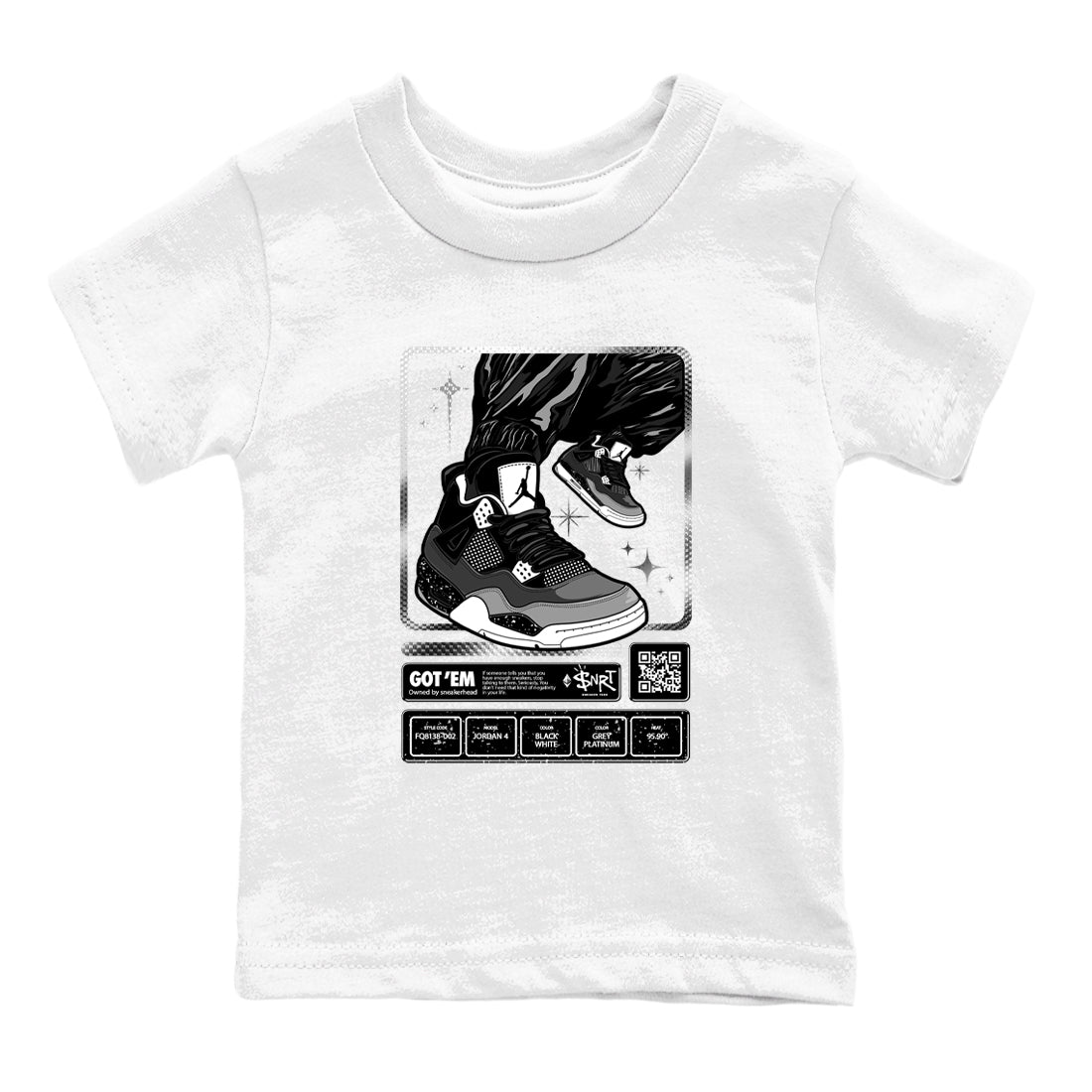 snkmatch Trading Card snkmatch Tees Kids - Air Jordan 4 Fear