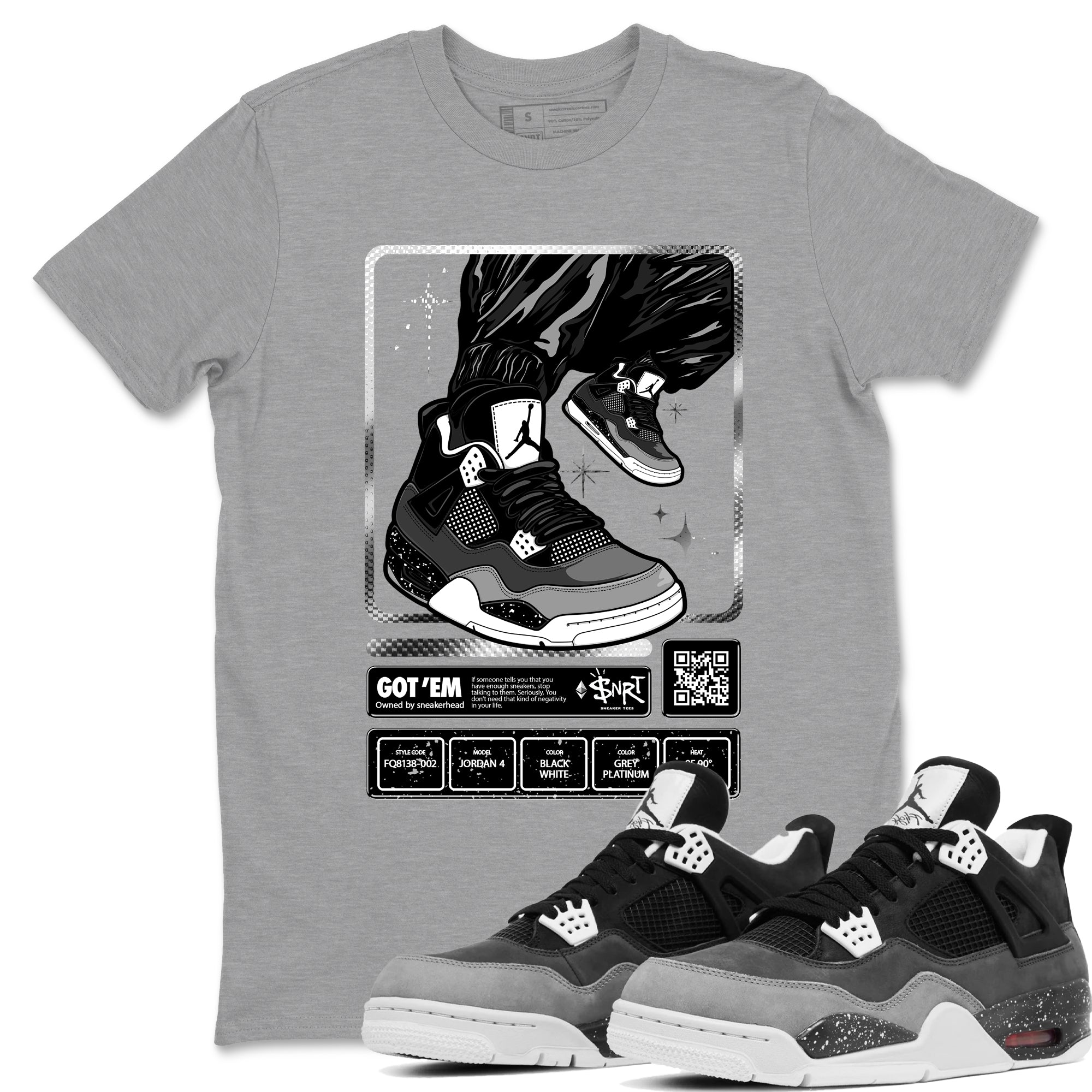 snkmatch Trading Card snkmatch Tees - Air Jordan 4 Fear