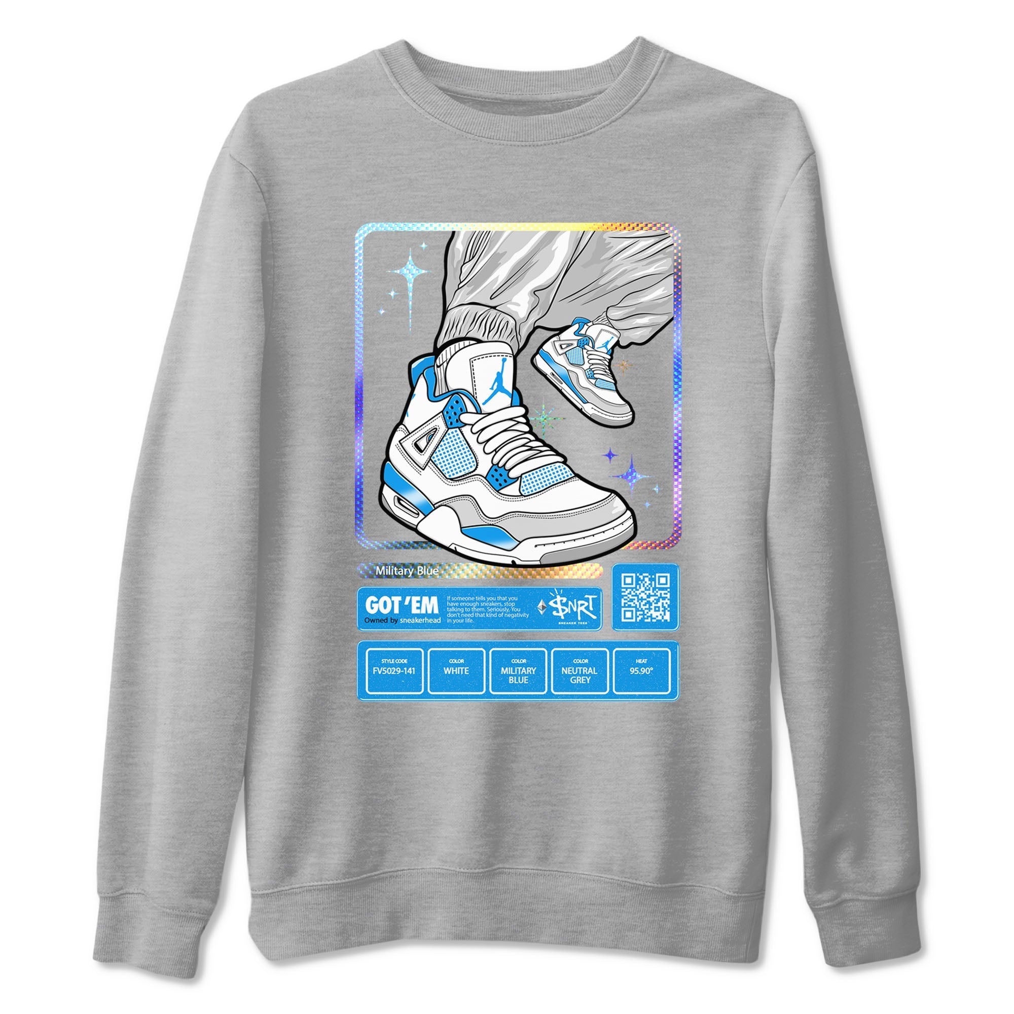 snkmatch Trading Card snkmatch Tees - Air Jordan 4 Military Blue