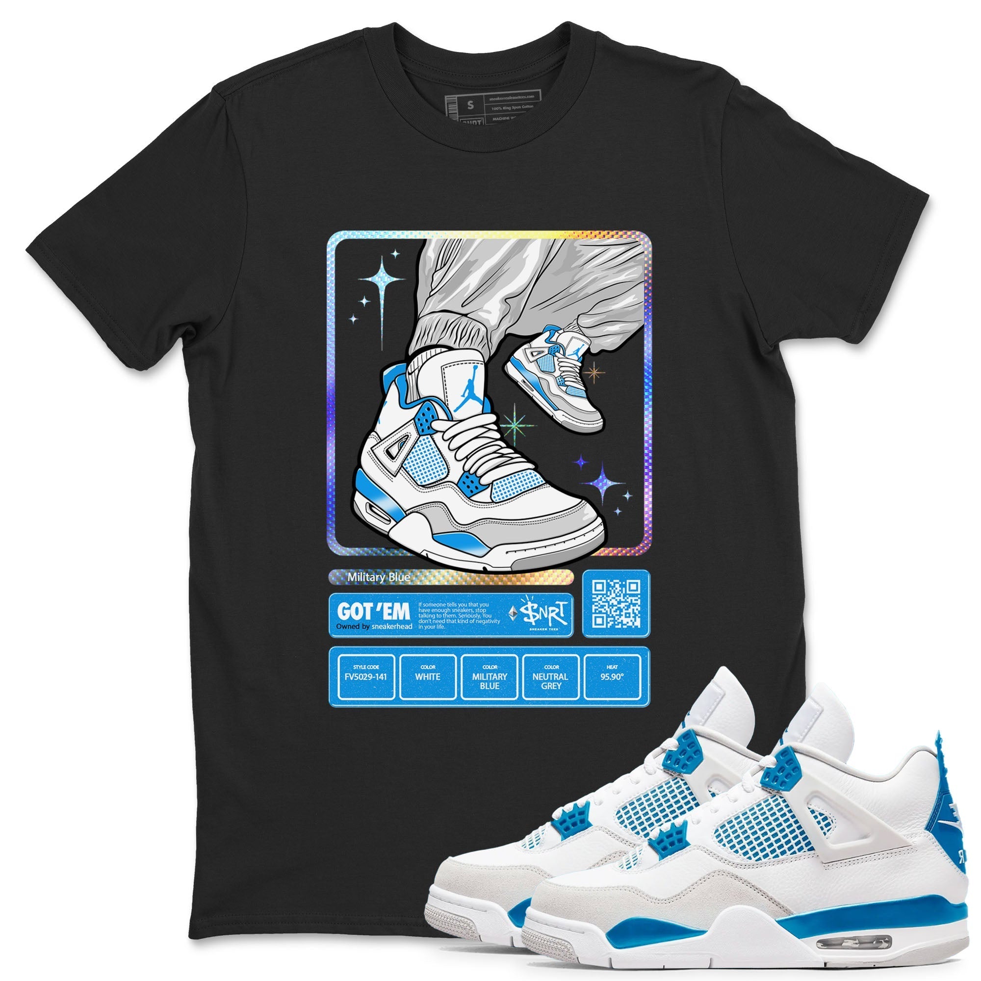snkmatch Trading Card snkmatch Tees - Air Jordan 4 Military Blue