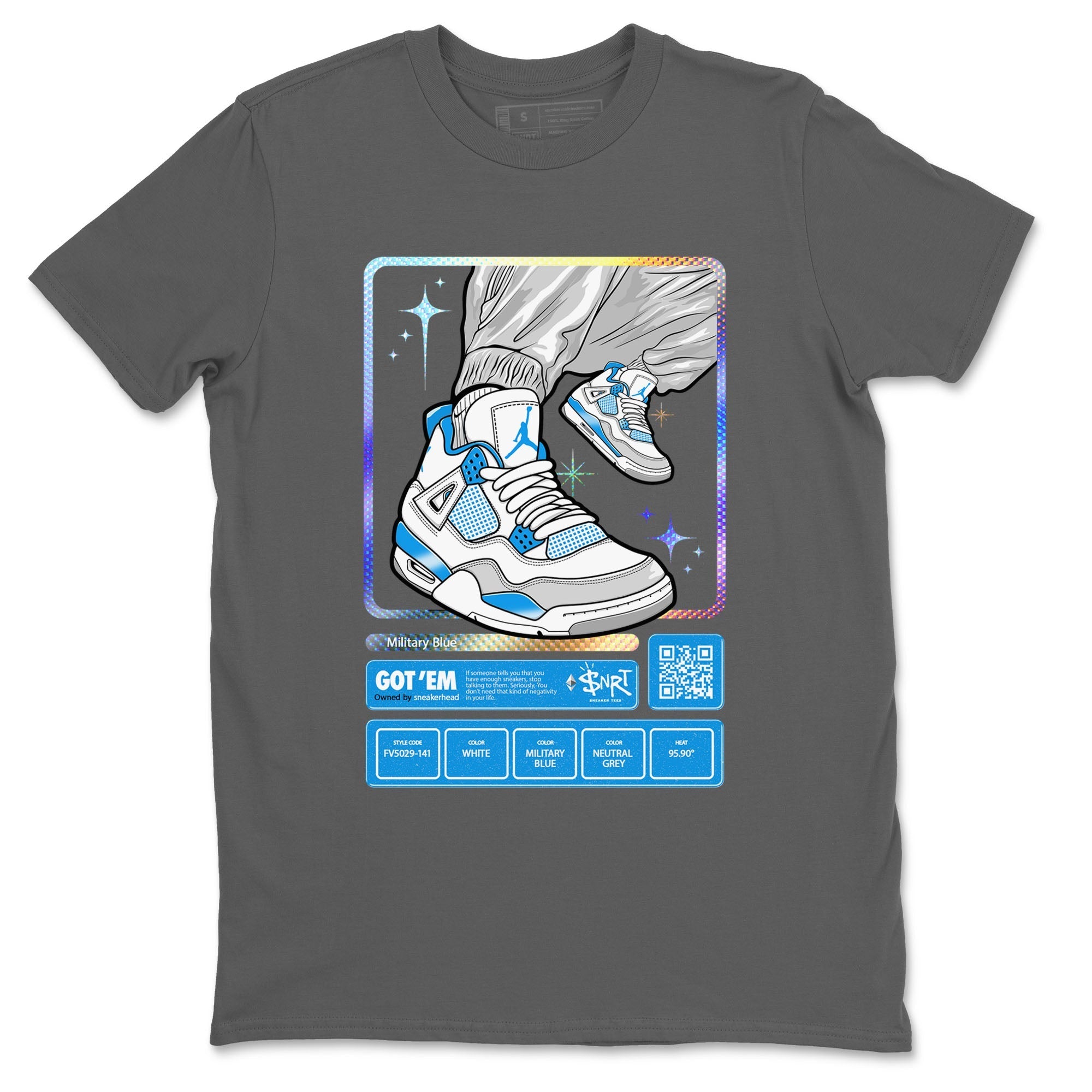 snkmatch Trading Card snkmatch Tees - Air Jordan 4 Military Blue