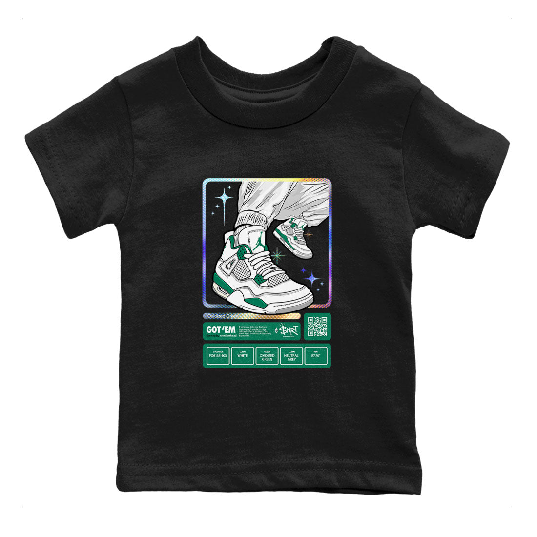 snkmatch Trading Card snkmatch Tees Kids - Air Jordan 4 Oxidized Green