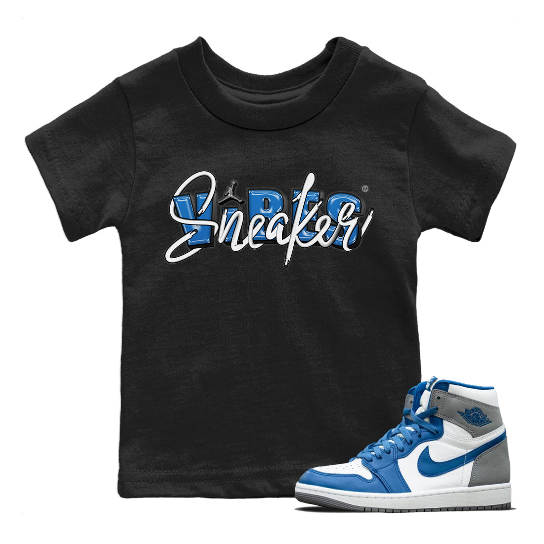 snkmatch Vibes Kids Tops - Air Jordan 1 True Blue