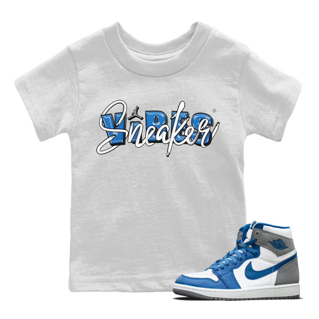 snkmatch Vibes Kids Tops - Air Jordan 1 True Blue