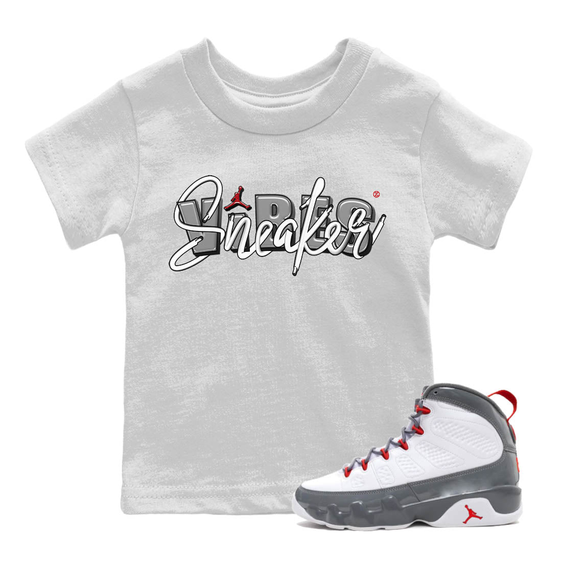 snkmatch Vibes Kids Tops - Air Jordan 9 Fire Red