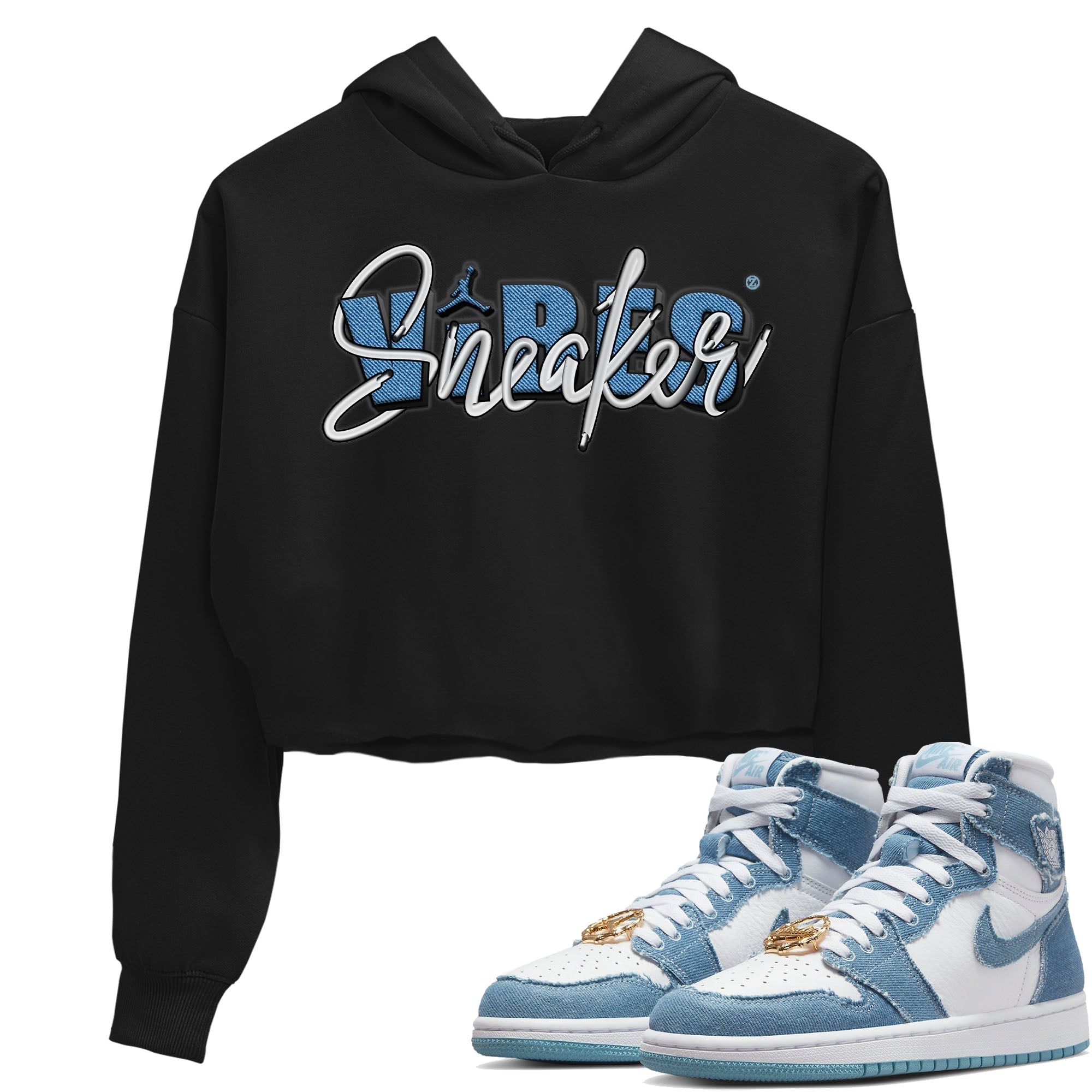 snkmatch Vibes Women's Tops - Air Jordan 1 Denim