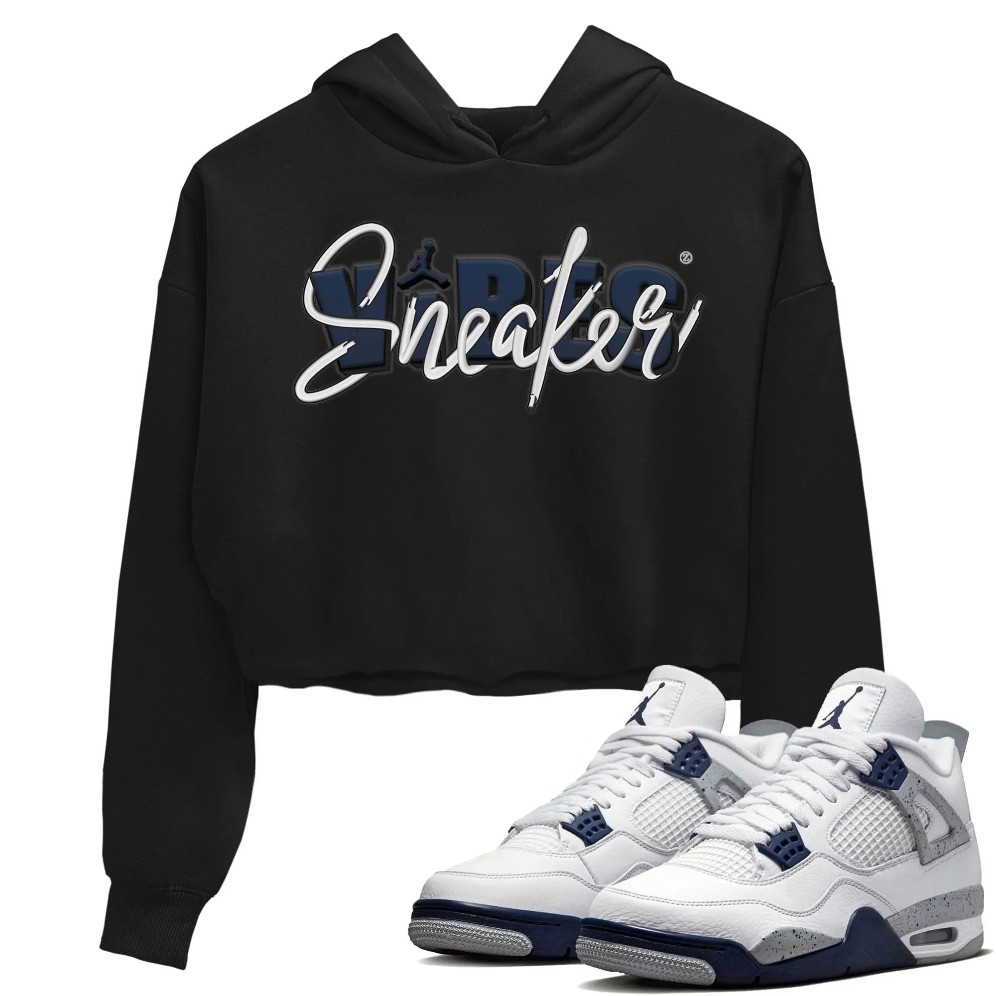 snkmatch Vibes Women's Tops - Air Jordan 4 Midnight Navy