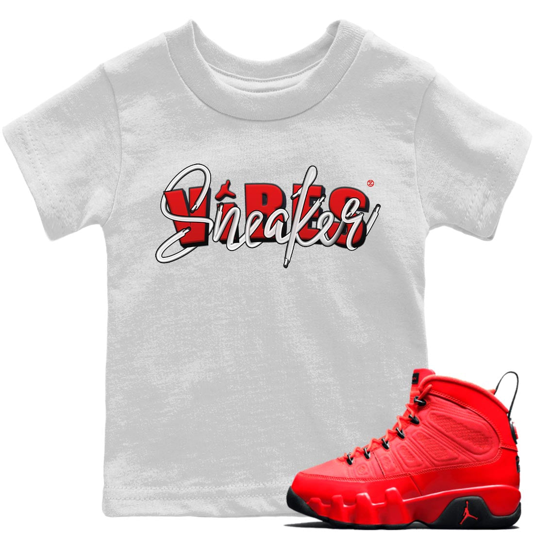 snkmatch Vibes Kids Tops - Air Jordan 9 Chile Red