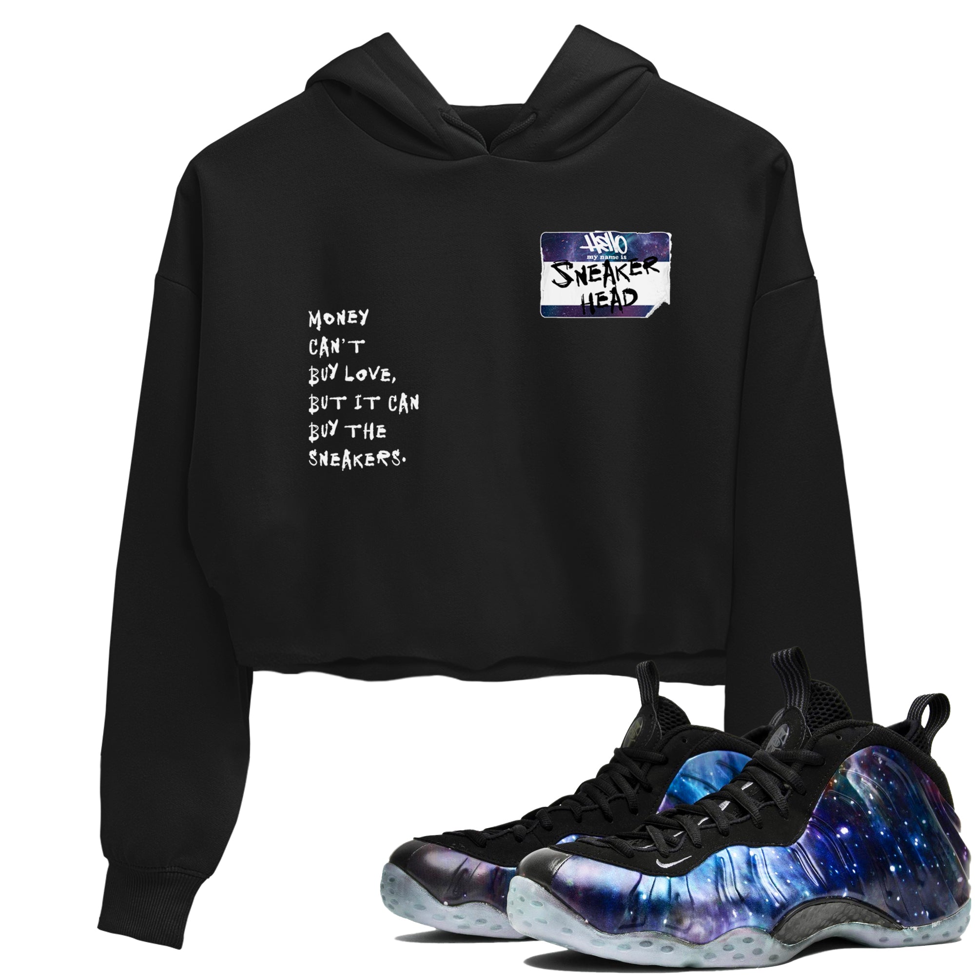 snkmatch Badge snkmatch Women's Top - Air Foamposite One Galaxy