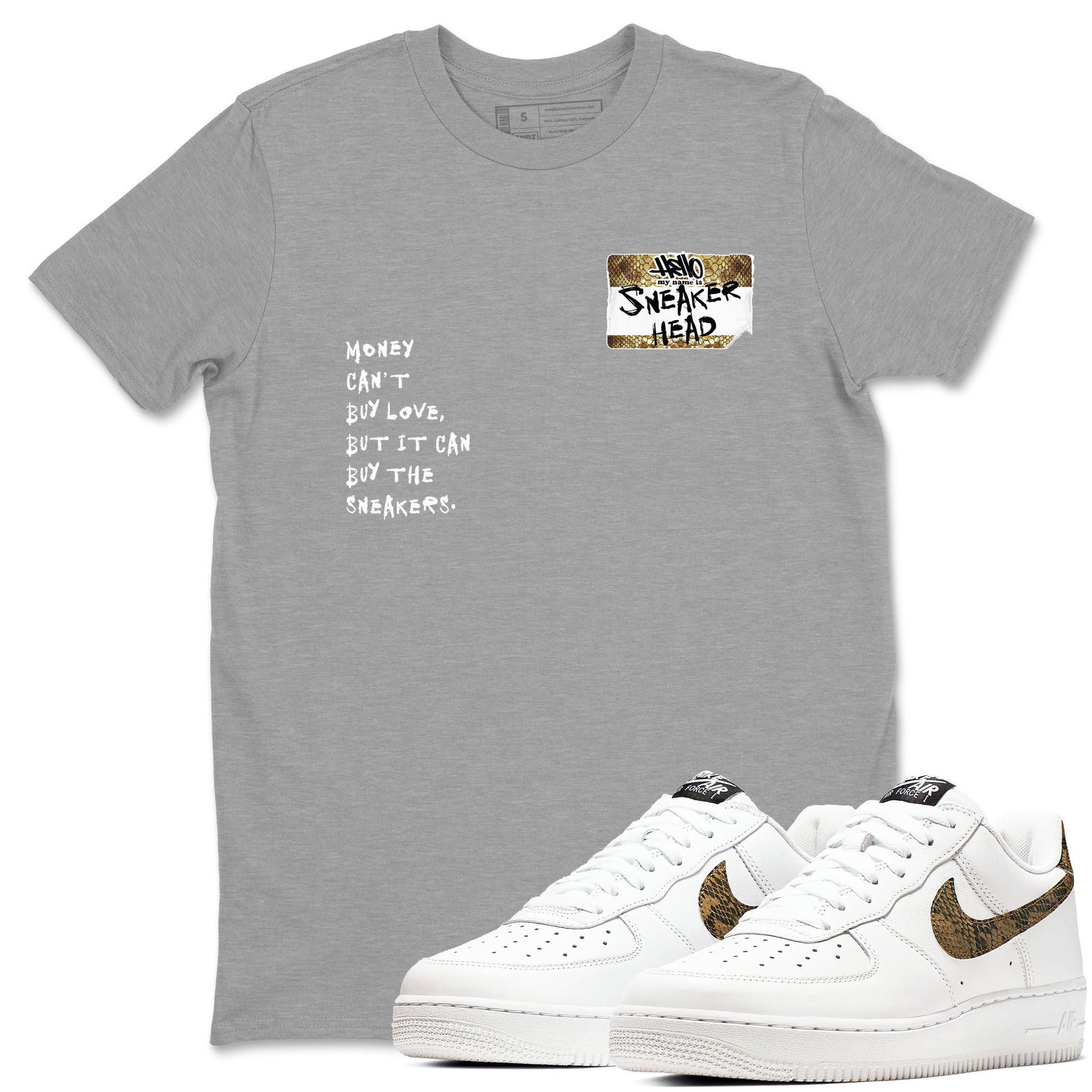 snkmatch Badge snkmatch Tees - Air Force 1 Ivory Snake