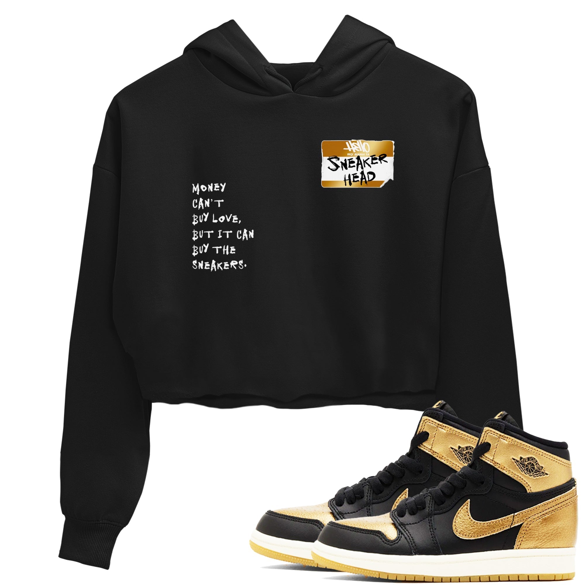 snkmatch Badge snkmatch Women's Top - Air Jordan 1 Black Metallic Gold