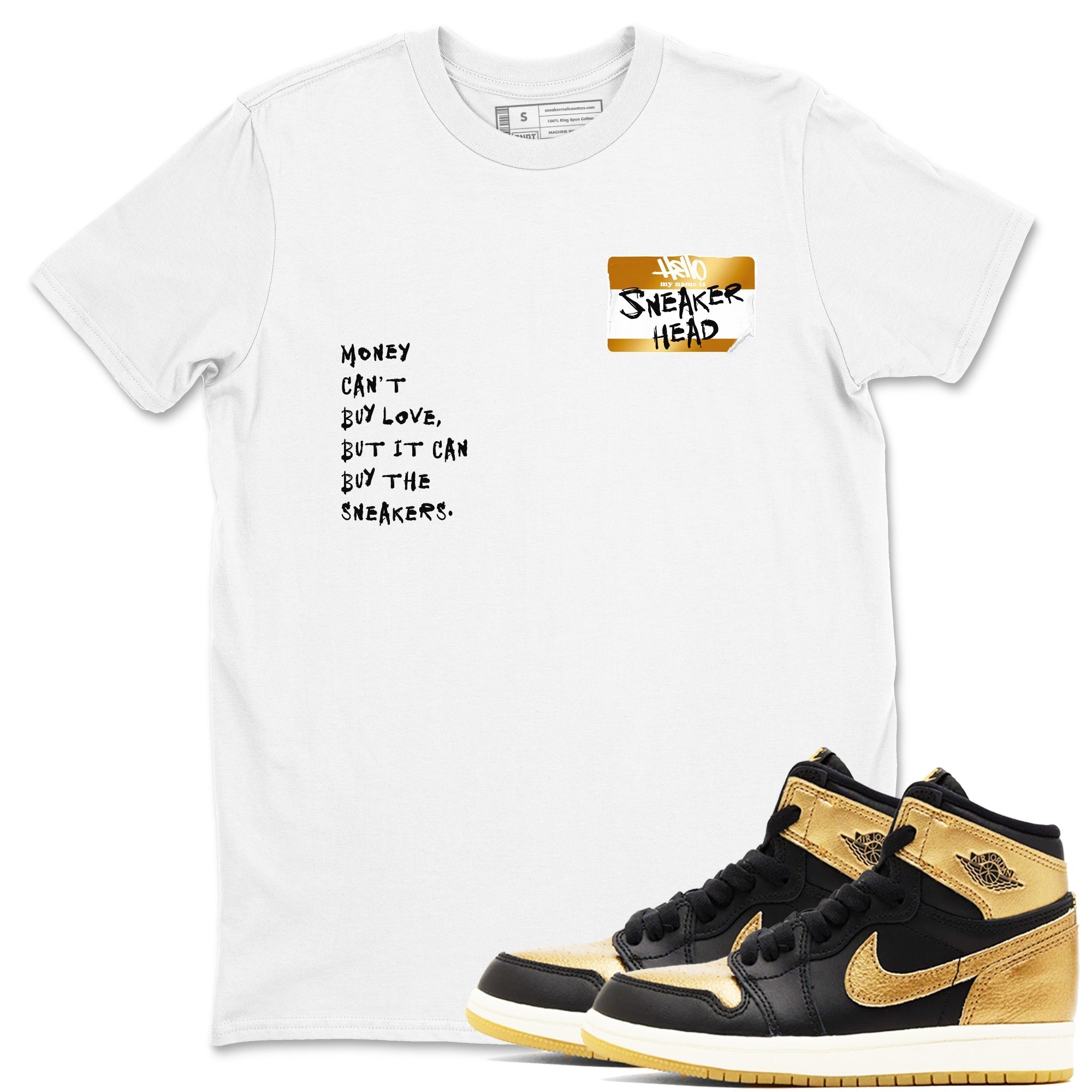 snkmatch Badge snkmatch Tees - Air Jordan 1 Black Metallic Gold