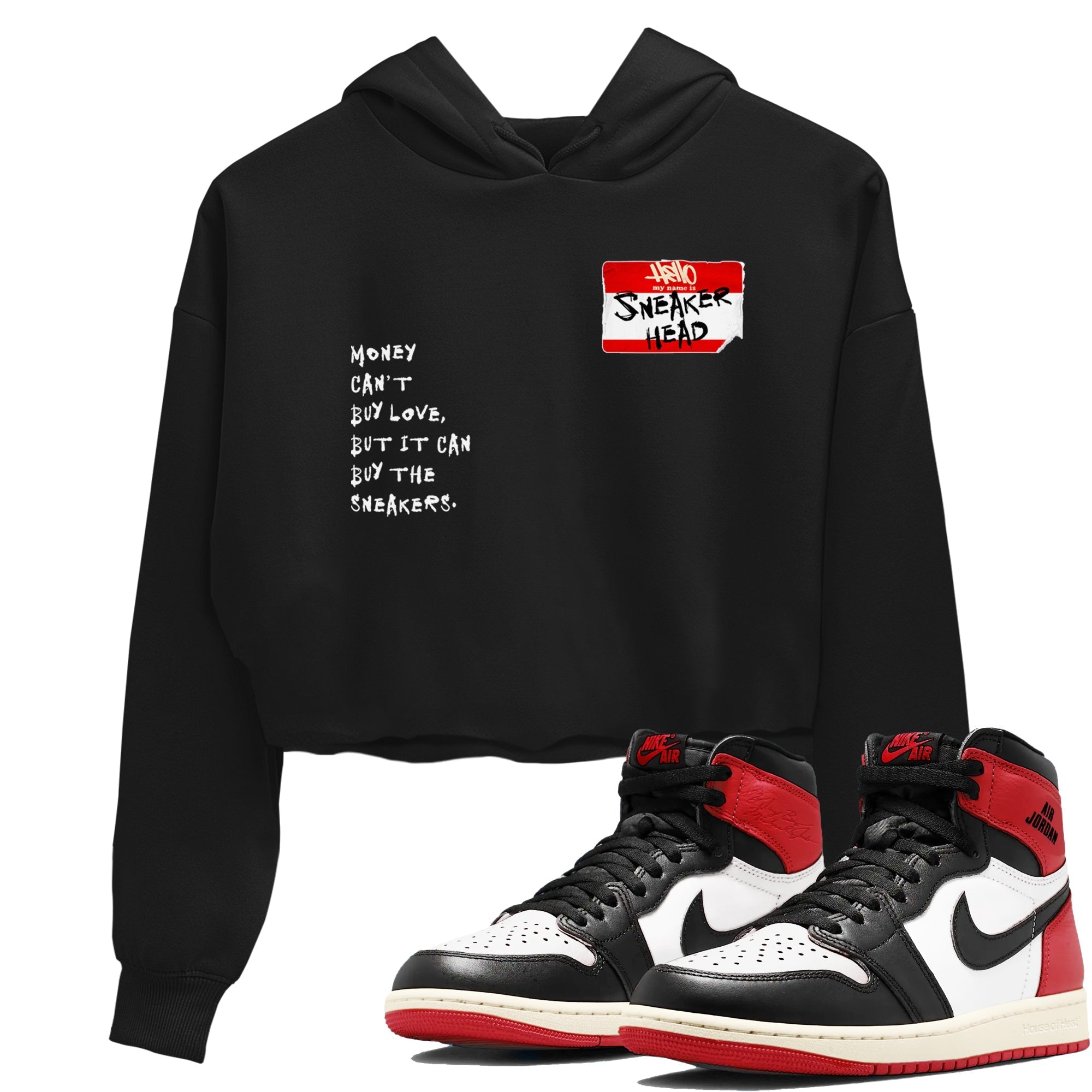 snkmatch Badge snkmatch Women's Top - Air Jordan 1 Black Toe Reimagined