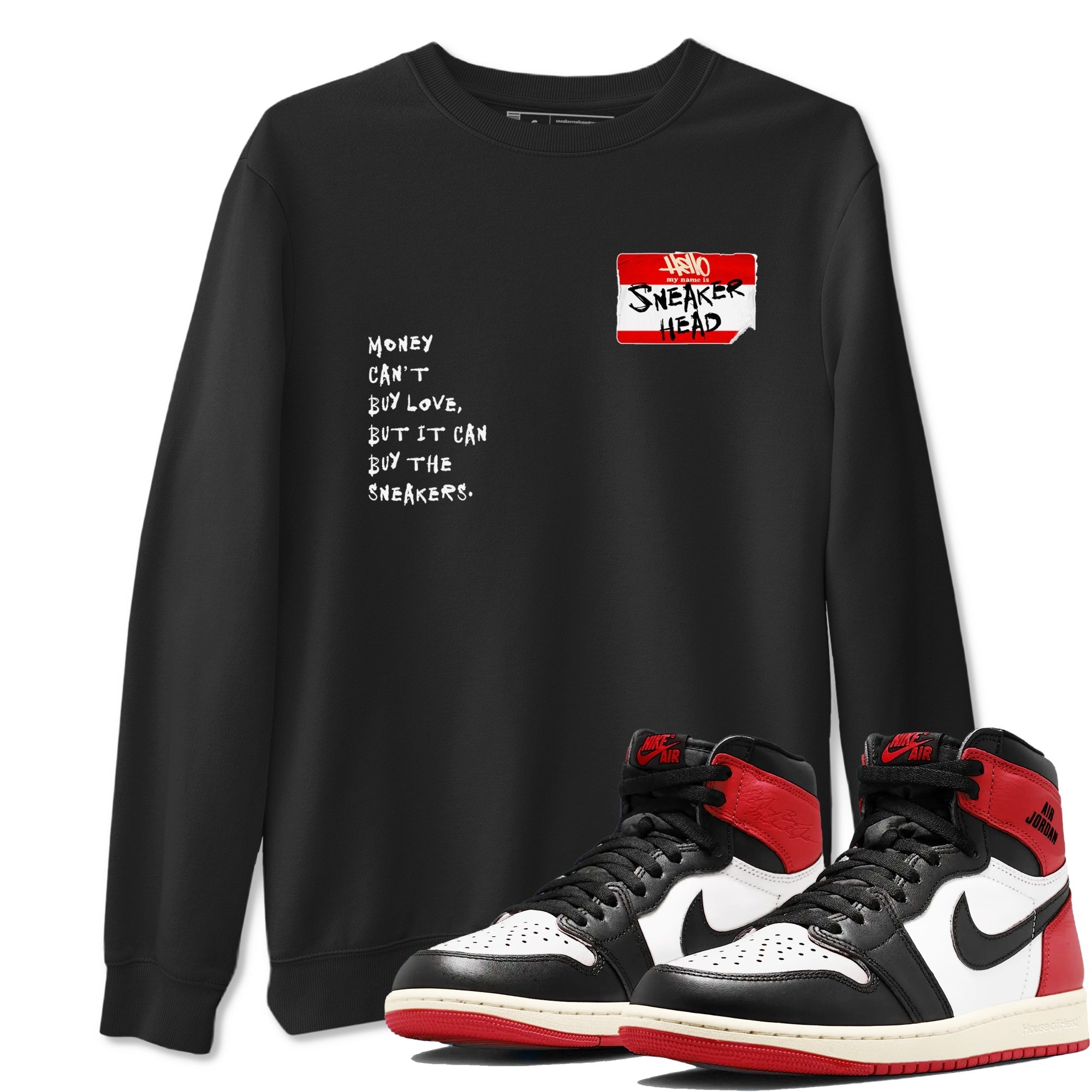 snkmatch Badge snkmatch Tees - Air Jordan 1 Black Toe Reimagined