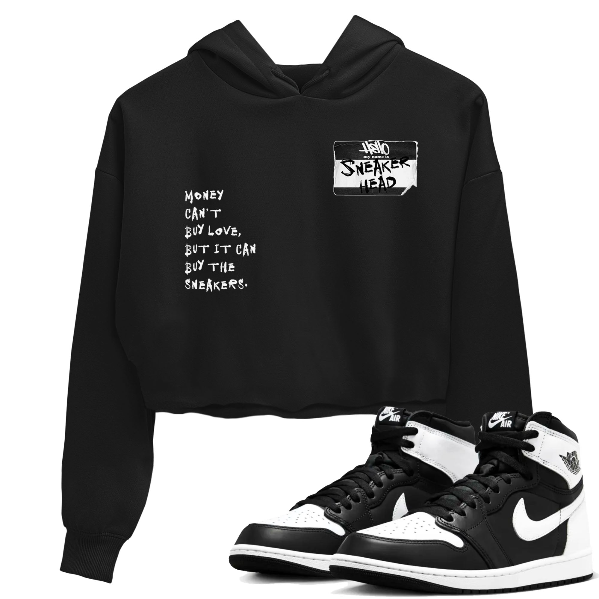 snkmatch Badge snkmatch Women's Top - Air Jordan 1 Black White